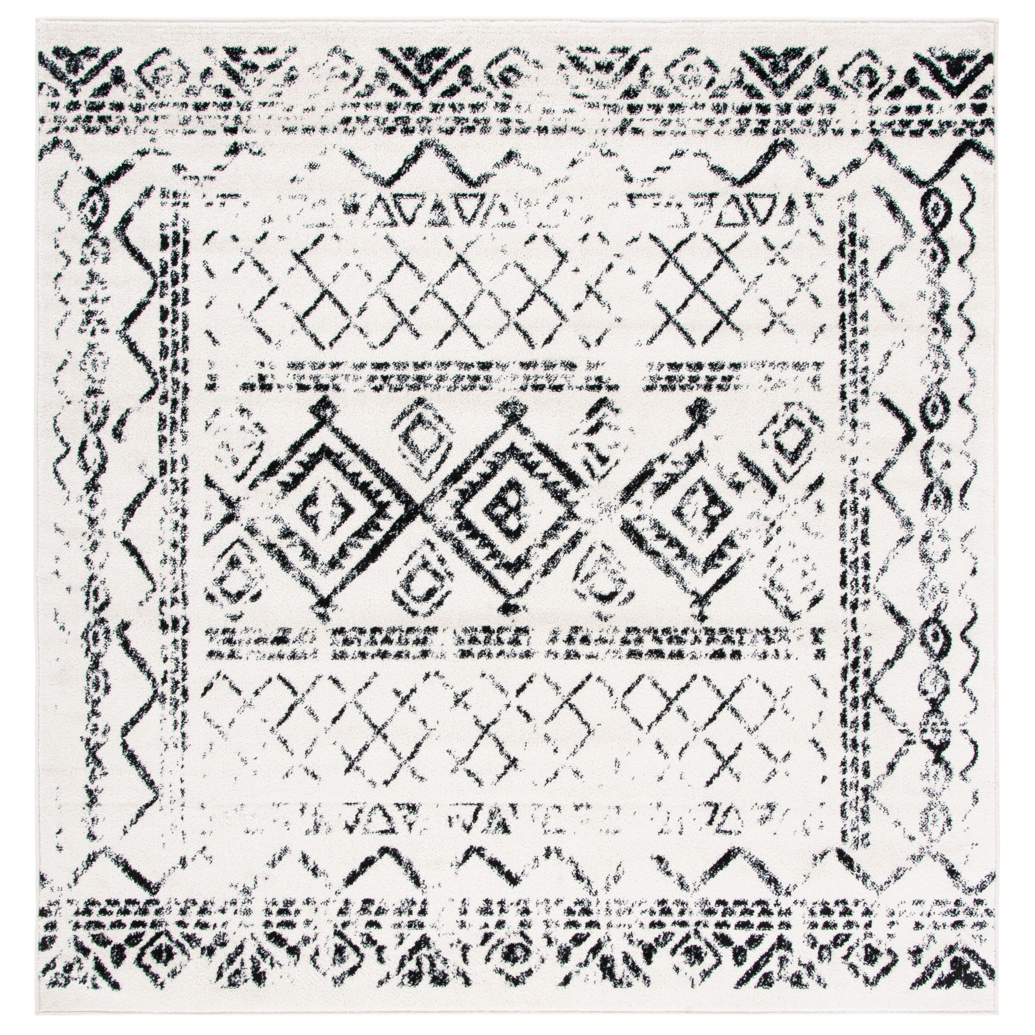 Tapis rustique marocain bohème tribal vieilli SAFAVIEH Tulum Hinnertje