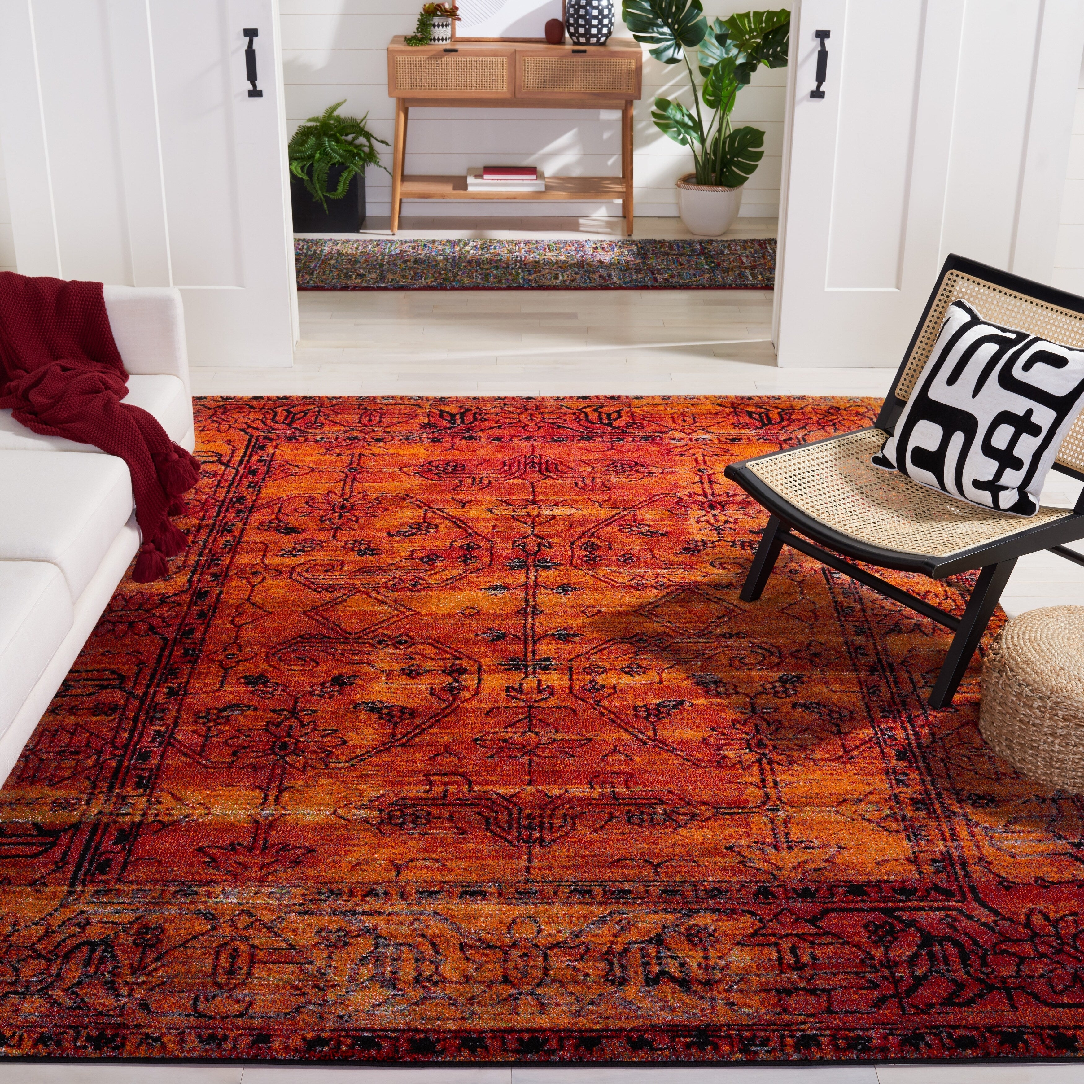 Tapis oriental vintage Hamadan Selma de SAFAVIEH, effet vieilli