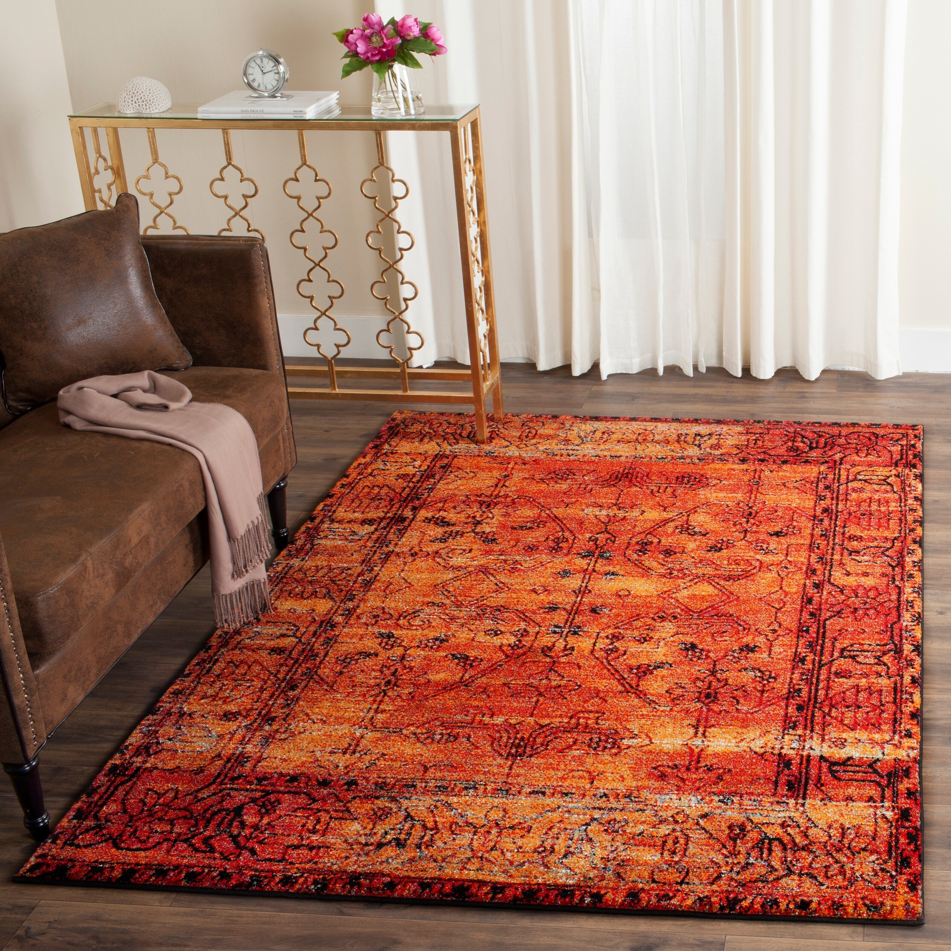 Tapis oriental vintage Hamadan Selma de SAFAVIEH, effet vieilli