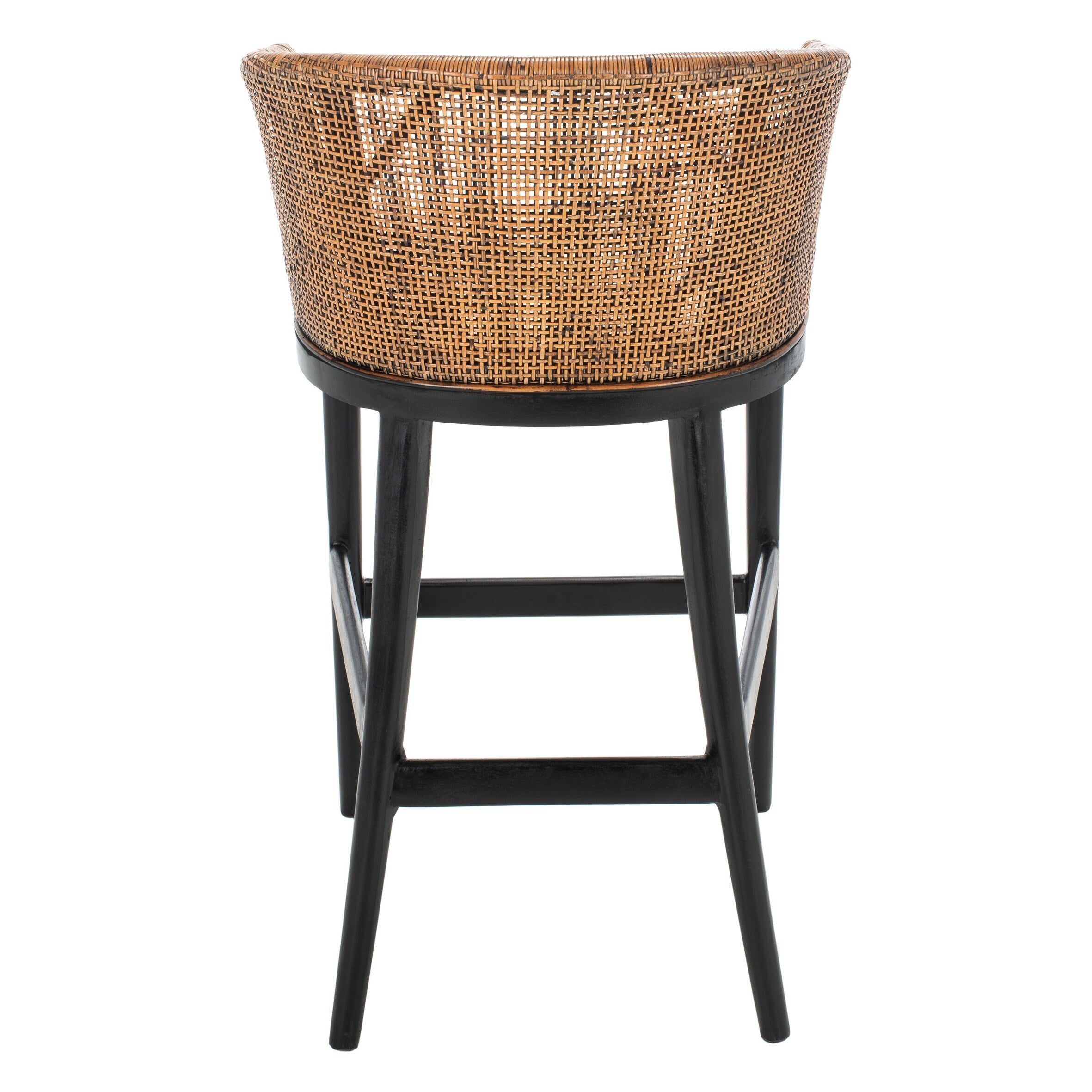 Tabouret de bar en rotin SAFAVIEH Virona de 76 cm (22,3 po l x 20,5 po l x 39 po H)