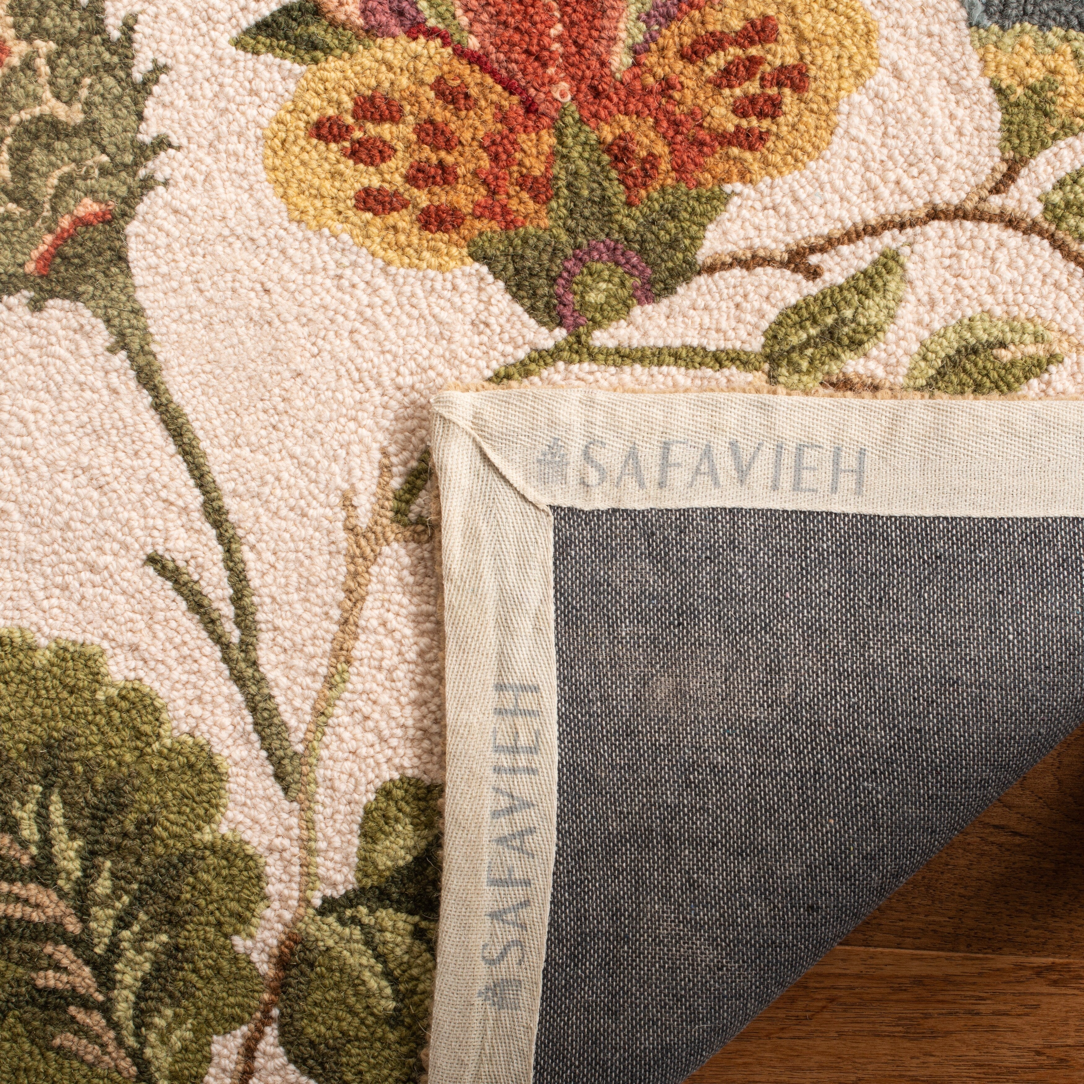 SAFAVIEH, tapis Chelsea Jurendine en laine florale fait main, style campagne française