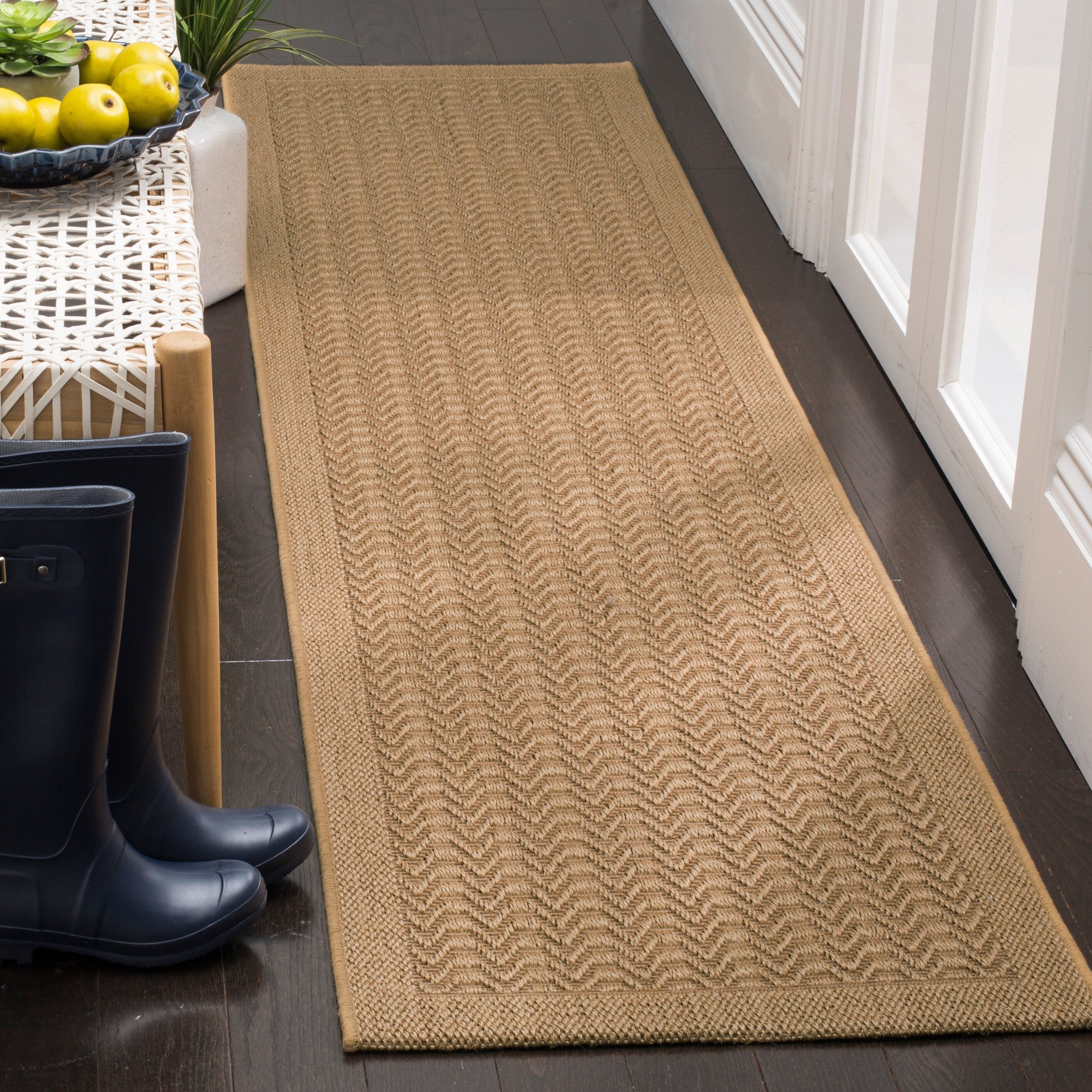 SAFAVIEH, Tapis en sisal moderne nacré Palm Beach