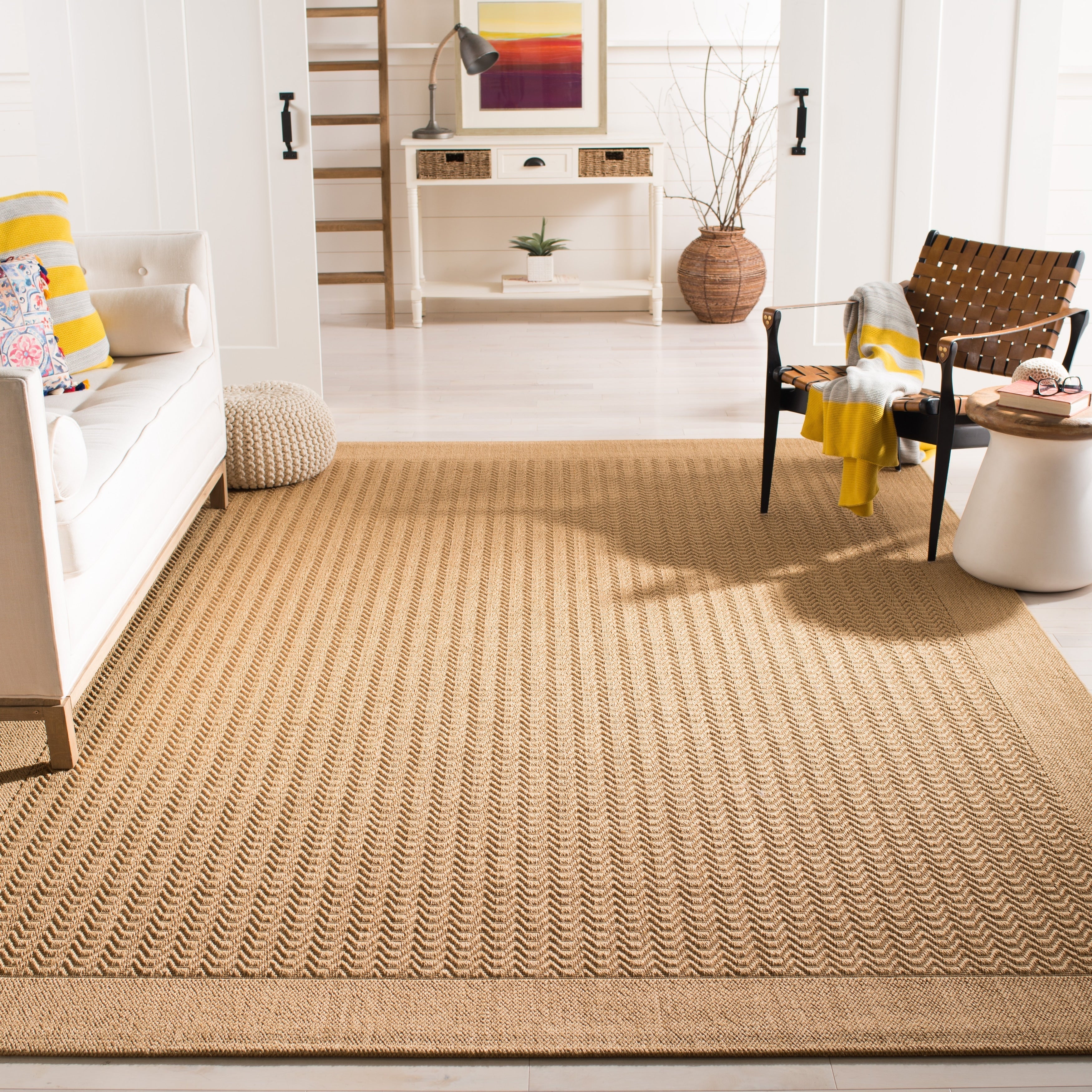 SAFAVIEH, Tapis en sisal moderne nacré Palm Beach
