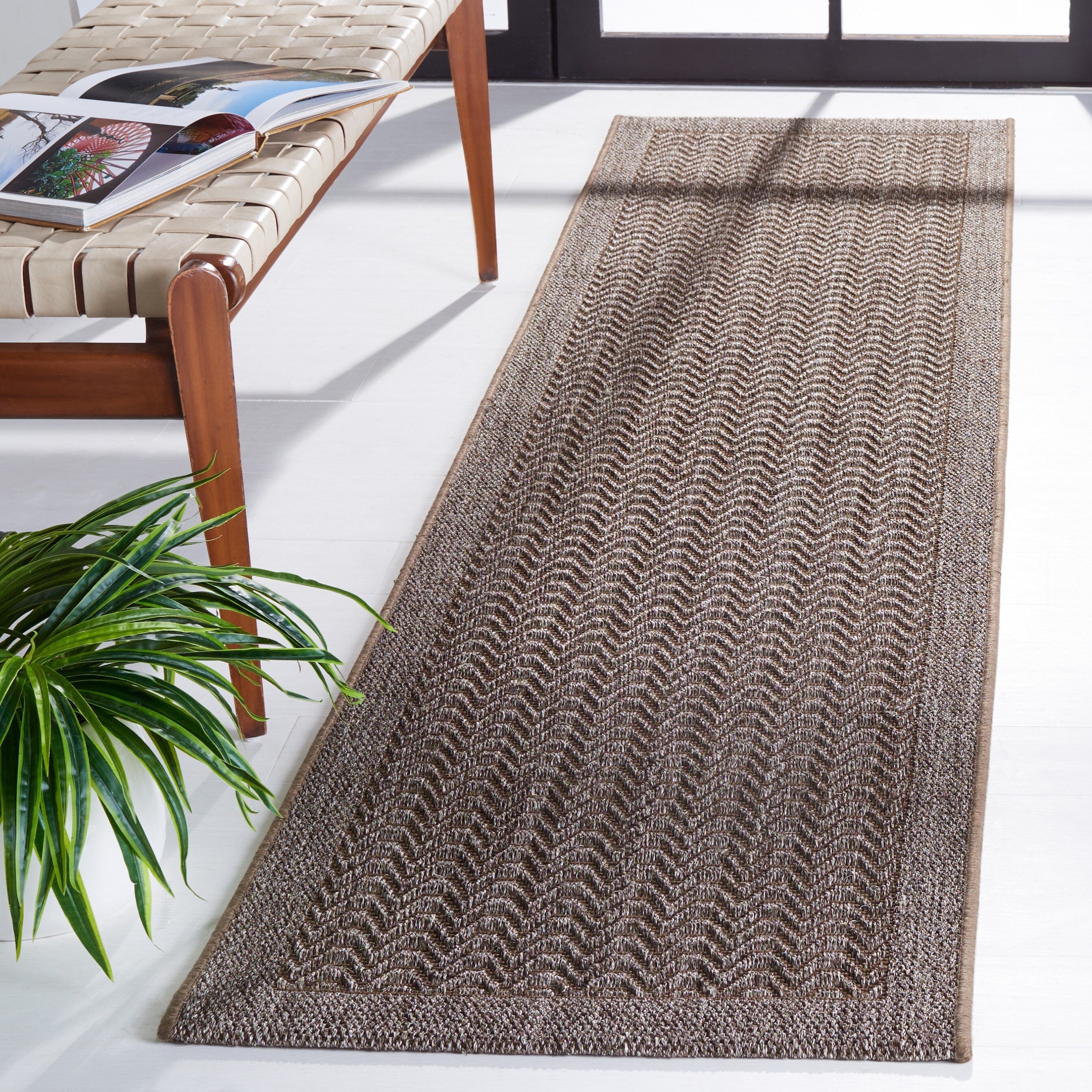 SAFAVIEH, Tapis en sisal moderne nacré Palm Beach