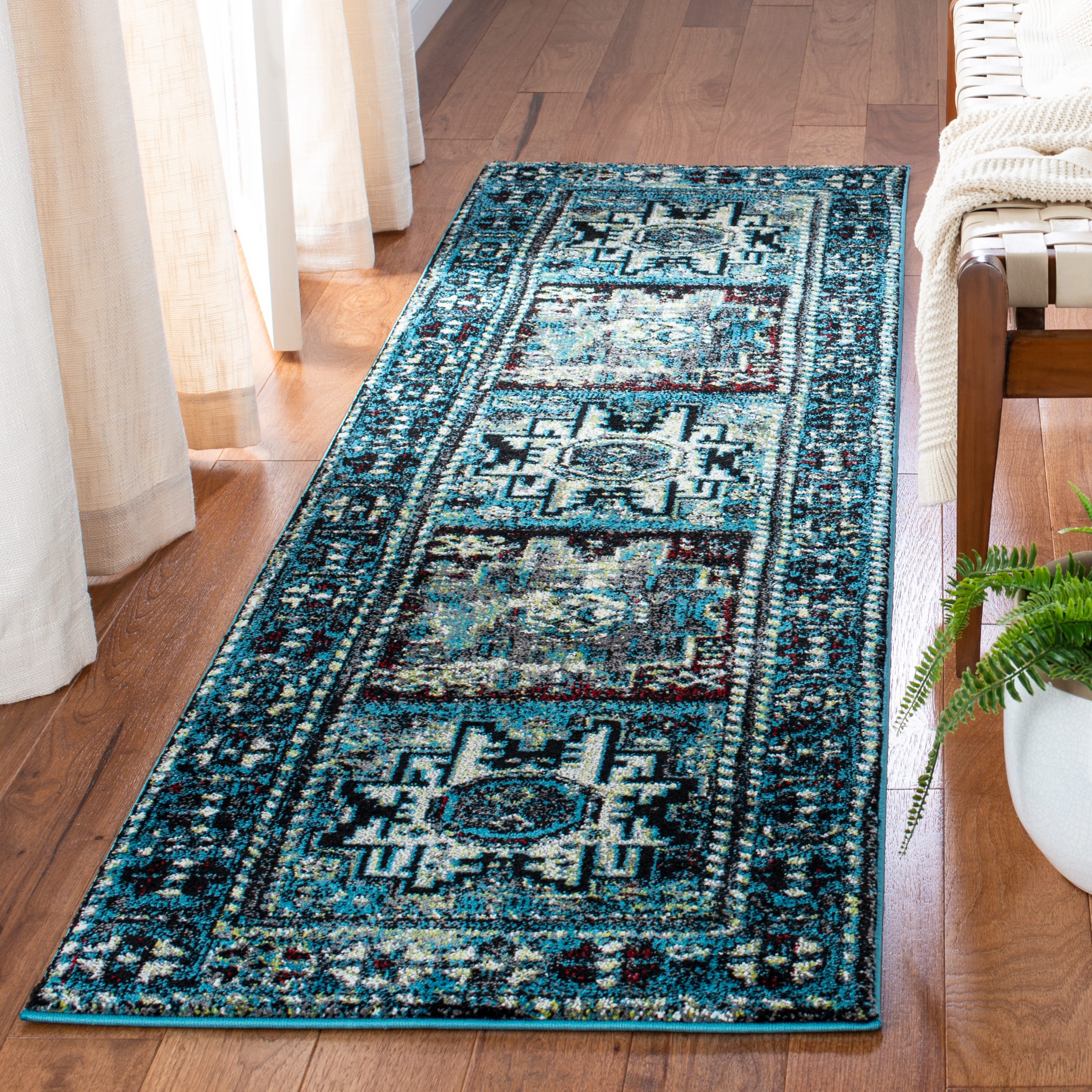 SAFAVIEH, Tapis Oriental Vintage Hamadan Lilla en détresse