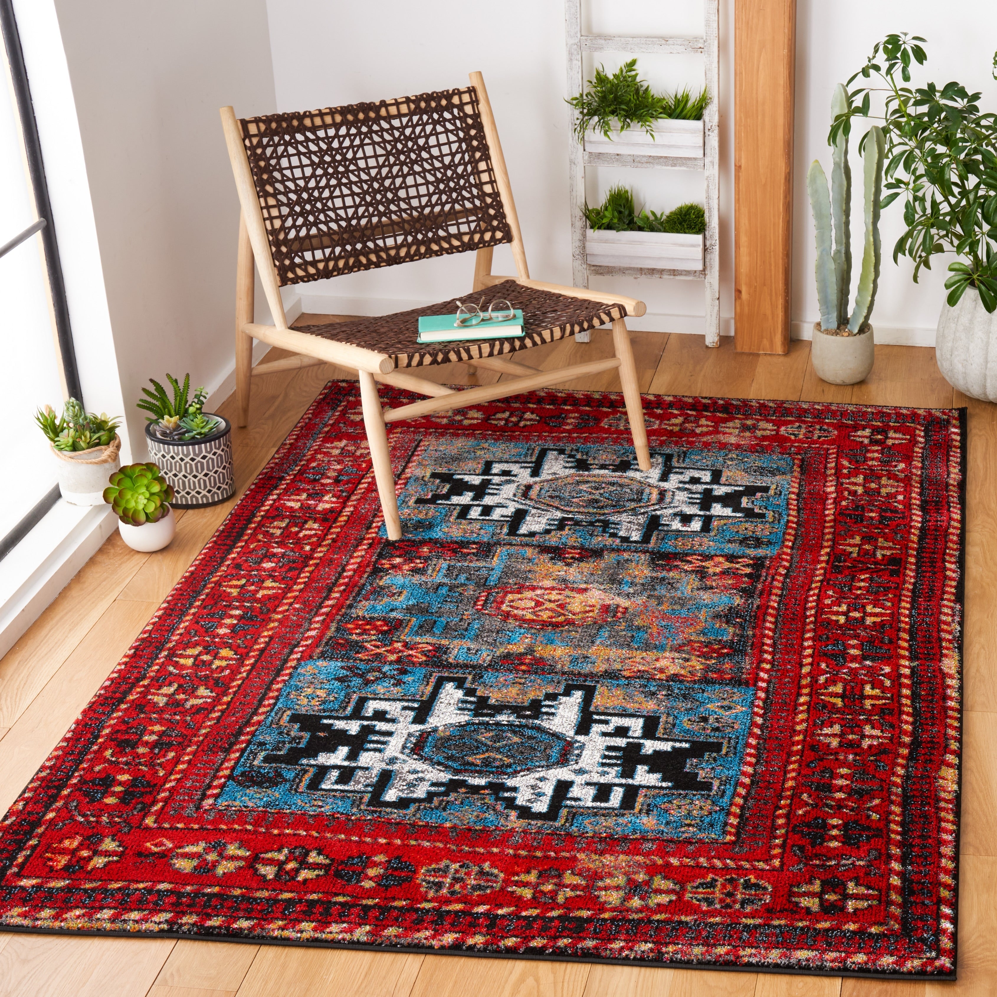 SAFAVIEH, Tapis Oriental Vintage Hamadan Lilla en détresse