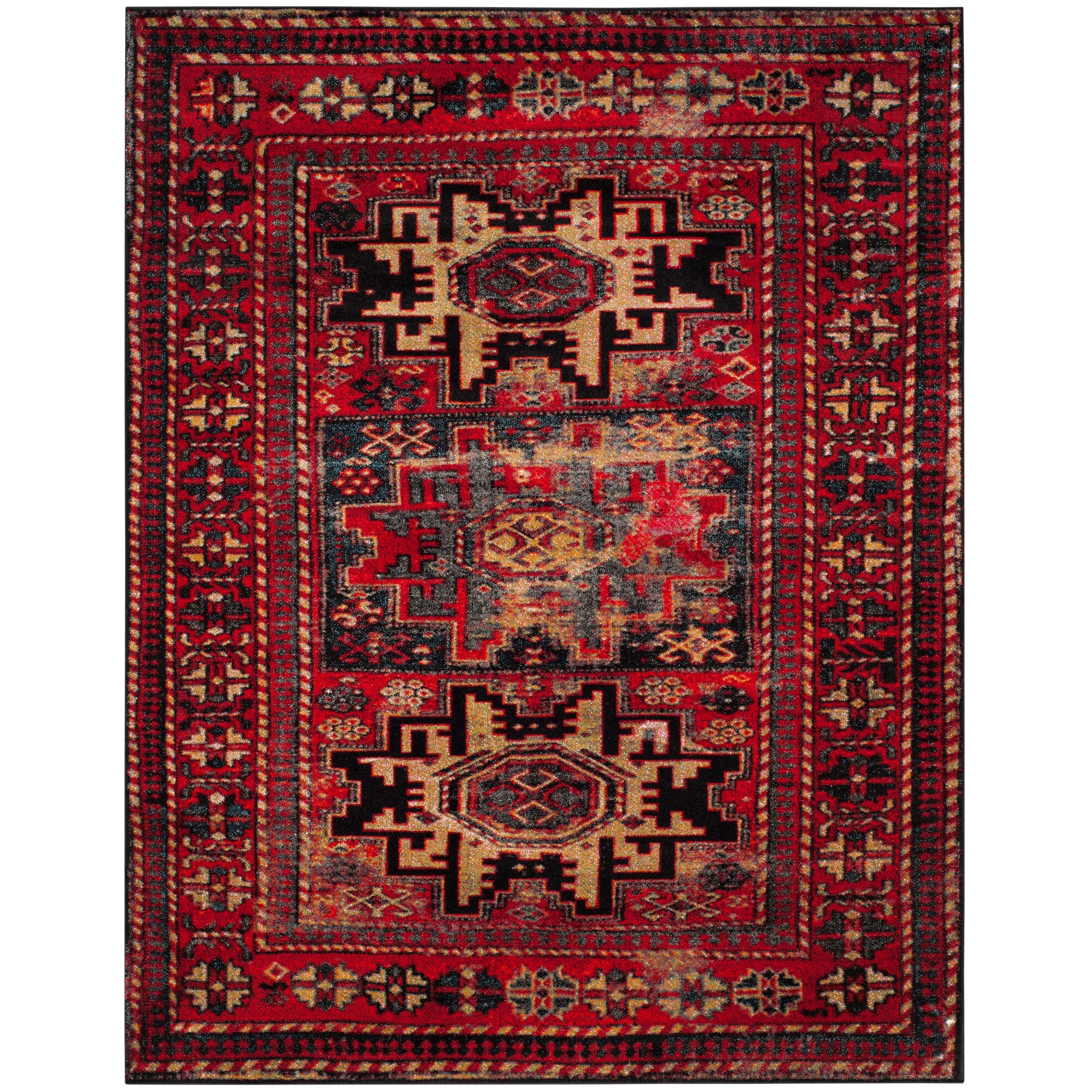 SAFAVIEH, Tapis Oriental Vintage Hamadan Lilla en détresse