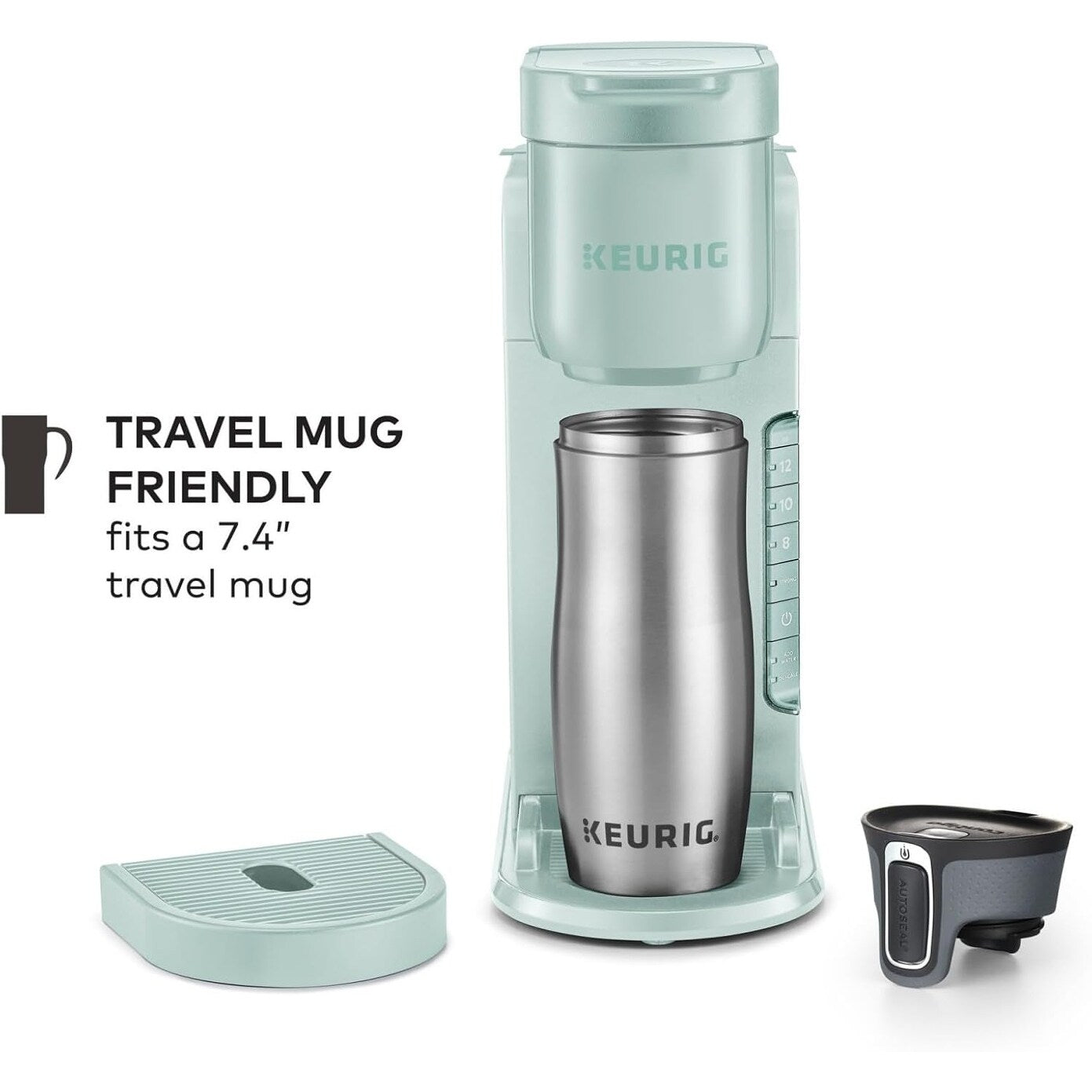 Cafetière K-Cup à dose unique, 3 tailles d'infusion, infusion forte, réservoir de 1,27 l, menthe