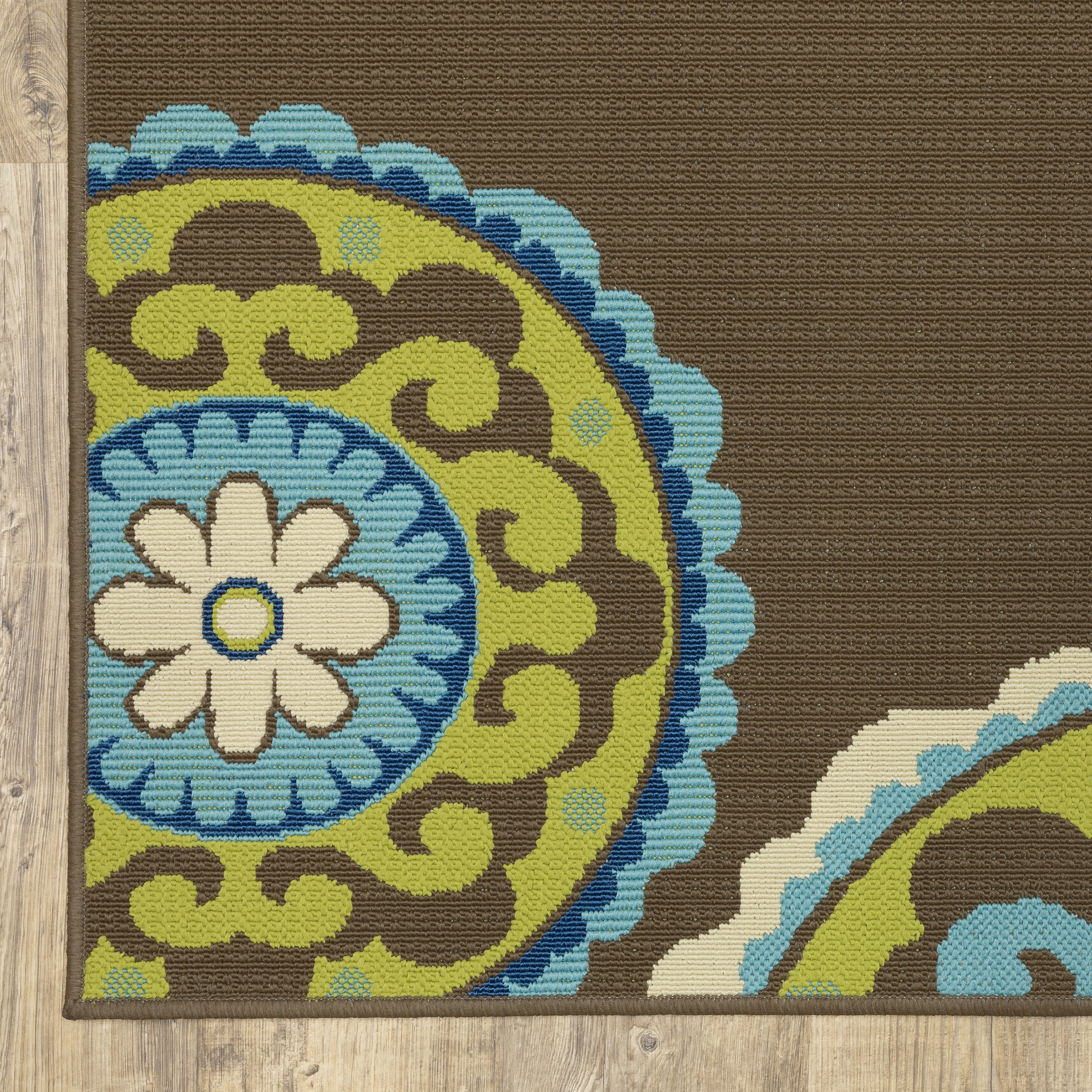 Tapis d'intérieur/extérieur à médaillons floraux Vista Home Catalina--
