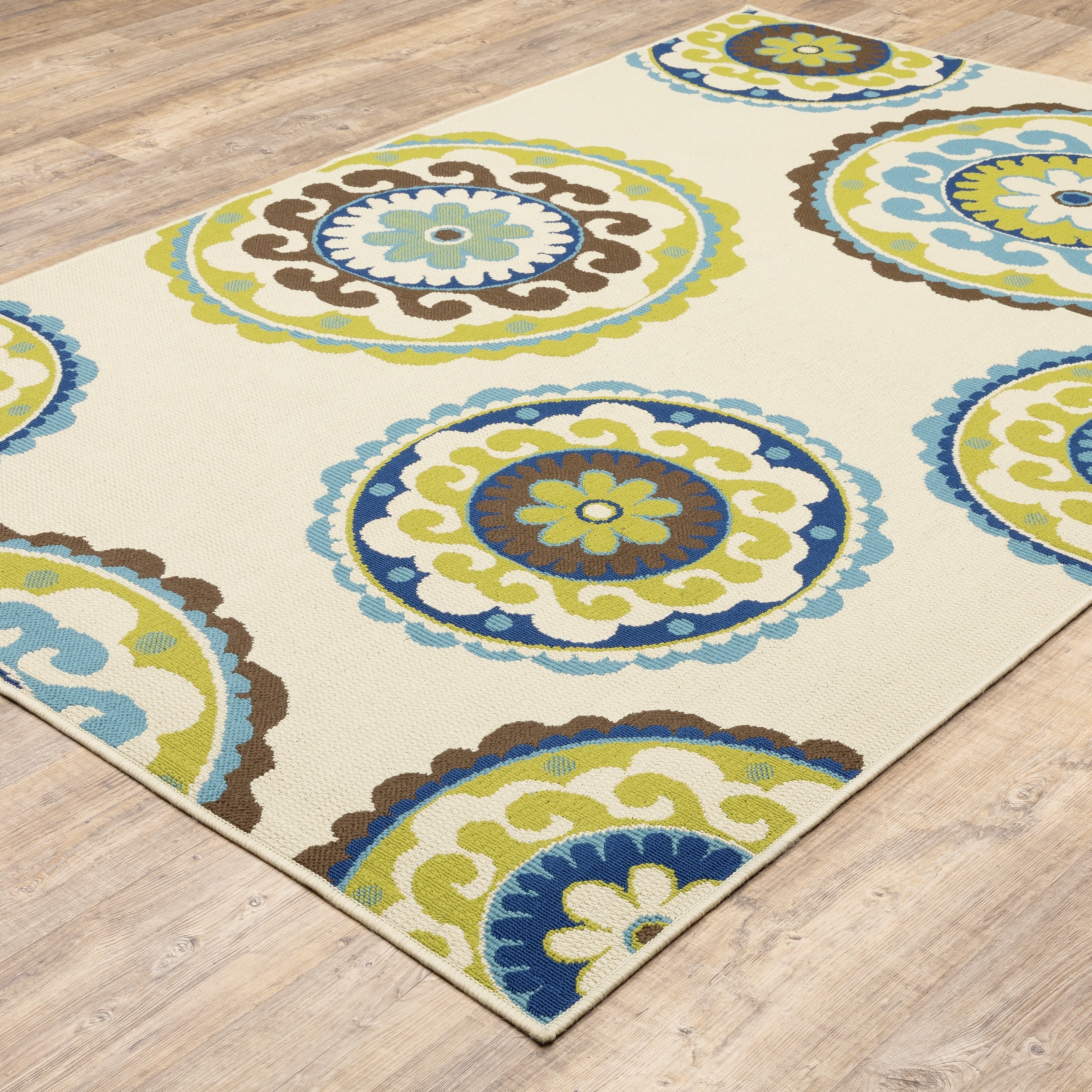 Tapis d'intérieur/extérieur à médaillons floraux Vista Home Catalina--