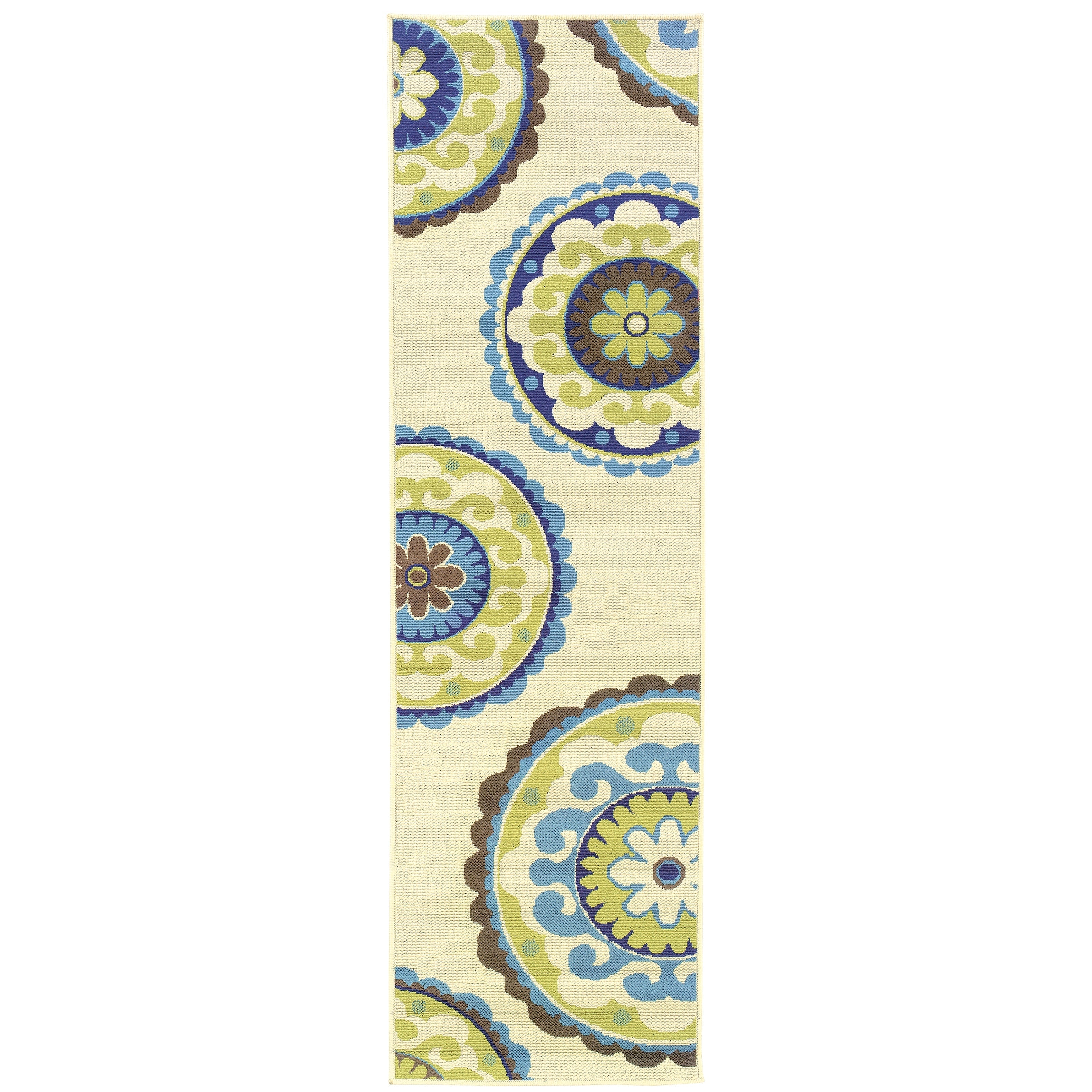Tapis d'intérieur/extérieur à médaillons floraux Vista Home Catalina--