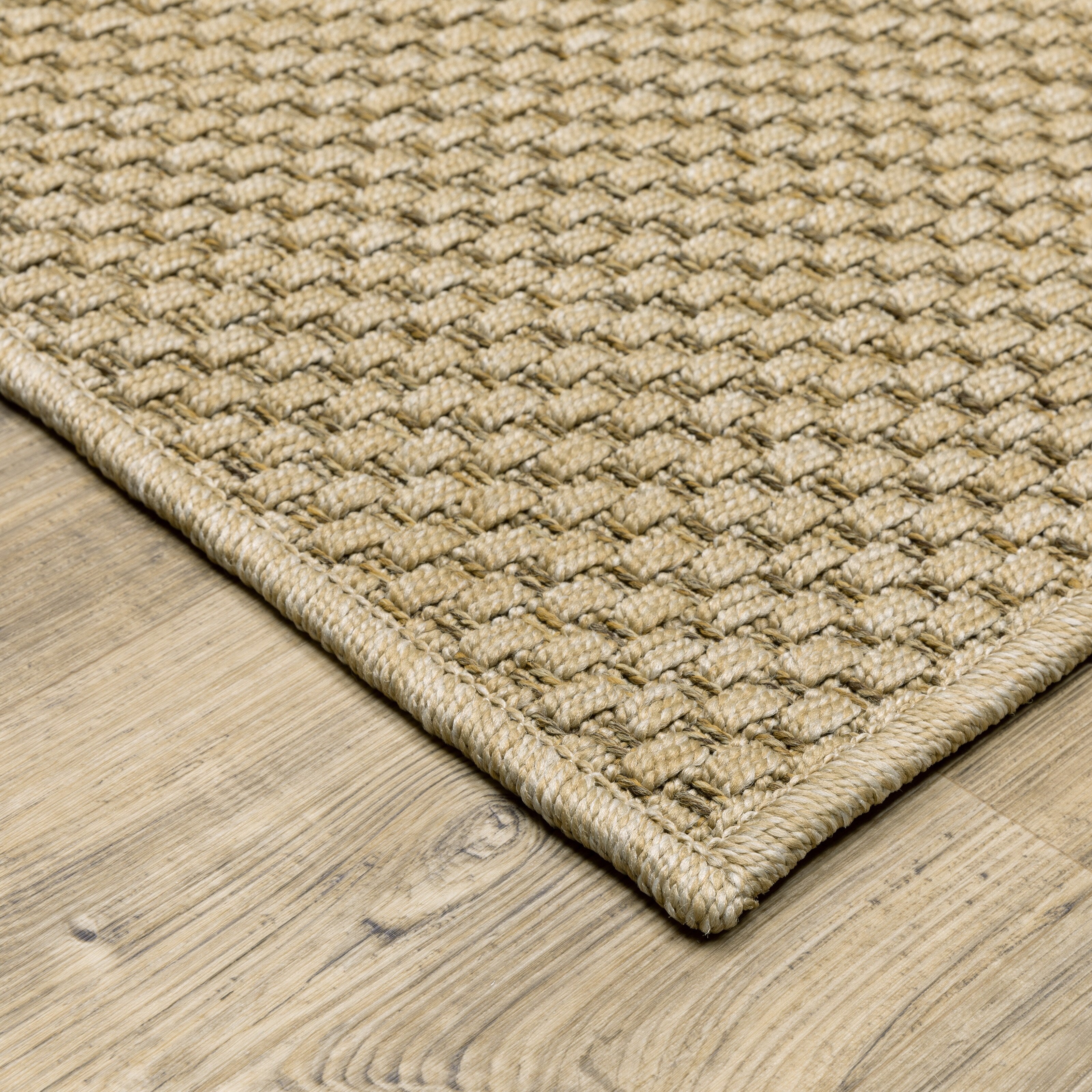 Tapis d'intérieur et d'extérieur tissé ton sur ton Veranda de Style Haven