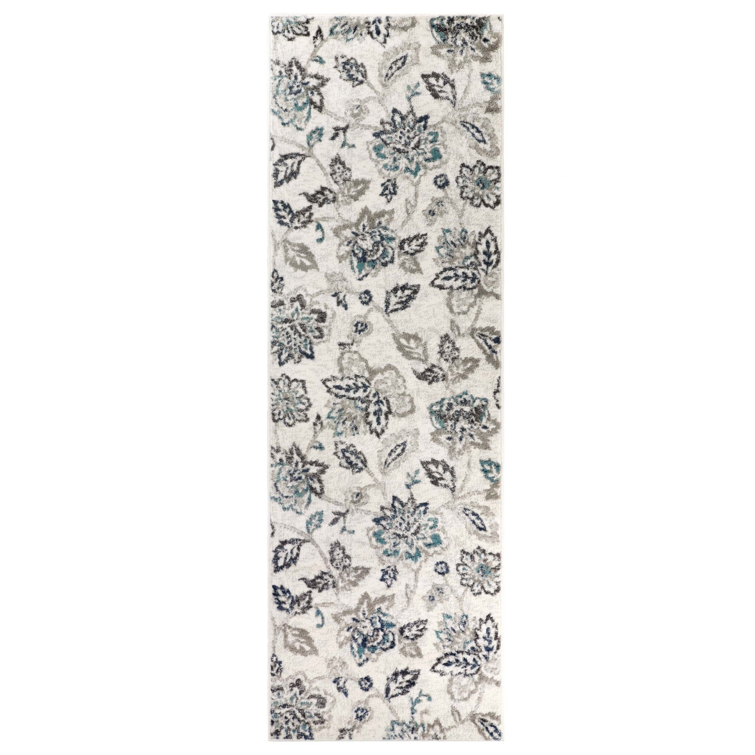 Tapis d'intérieur floral de style ferme jacobéen de qualité supérieure