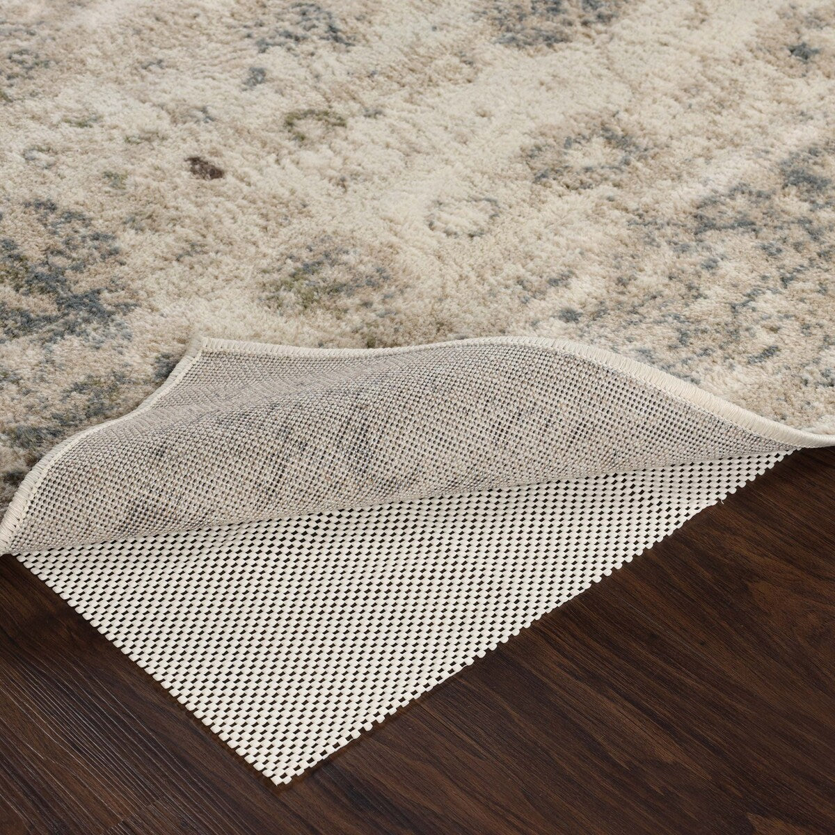 Sous-tapis d'intérieur réversible et antidérapant en mousse Rio de qualité supérieure - Crème