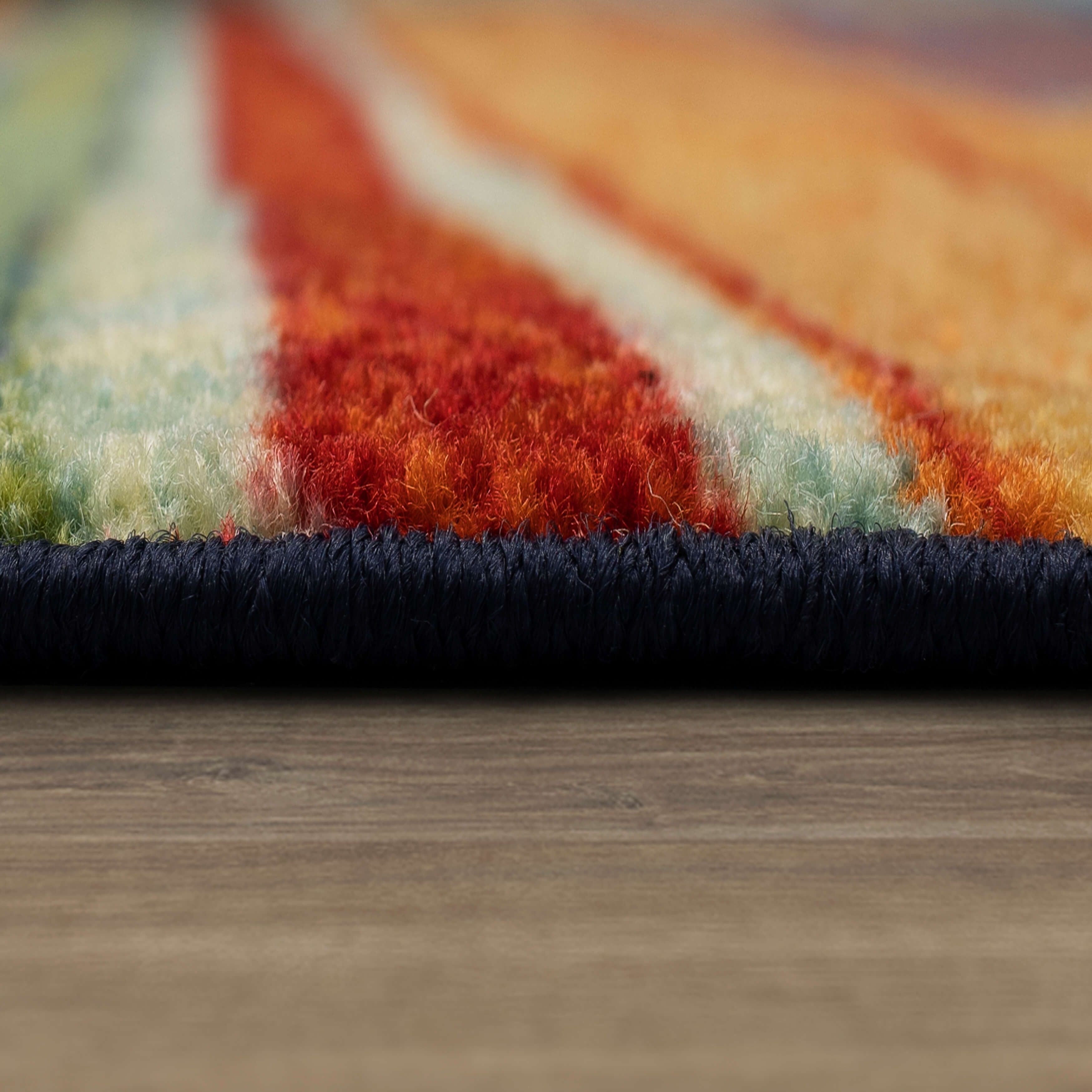 Tapis bohème rayé multicolore Sultan Nomad Curated
