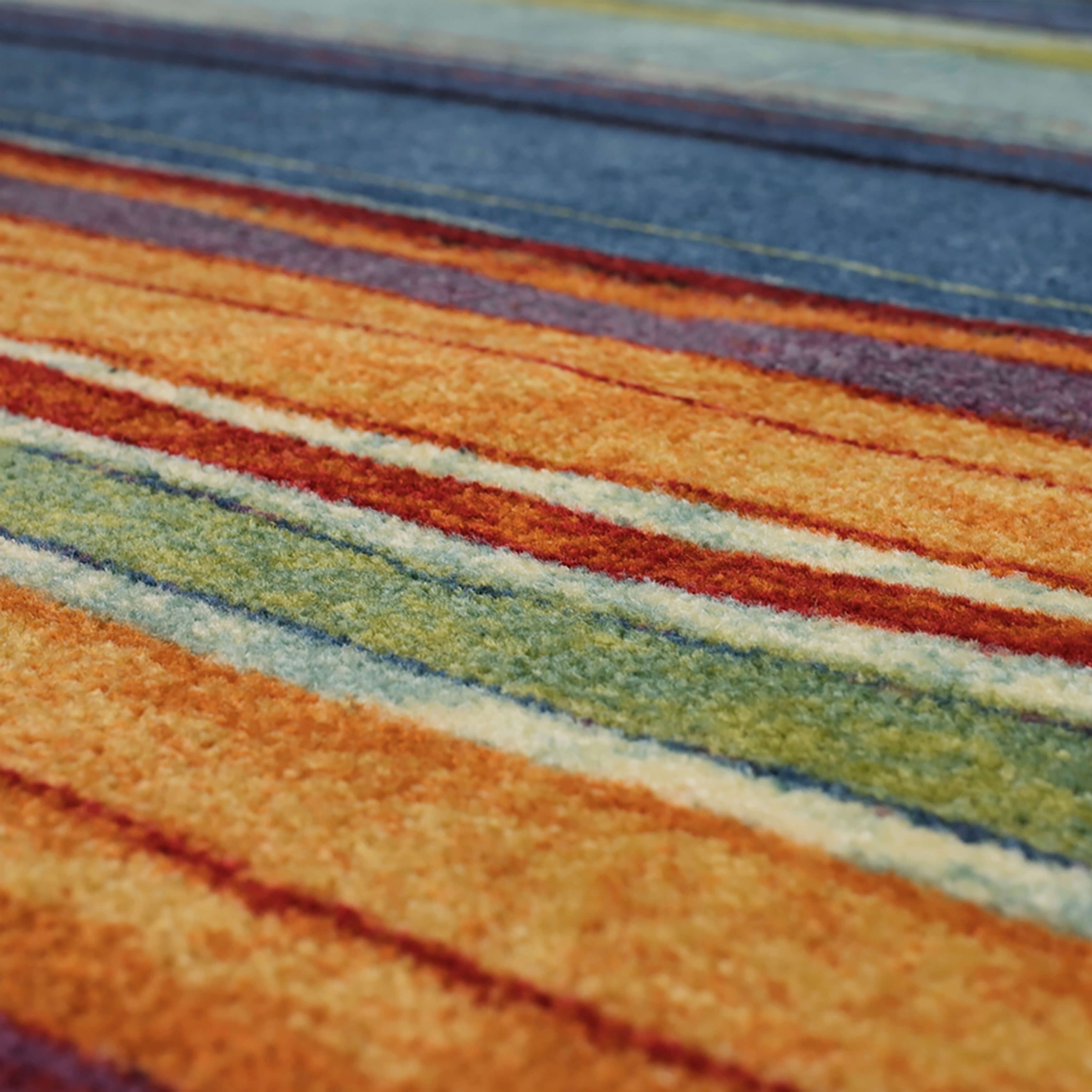 Tapis bohème rayé multicolore Sultan Nomad Curated