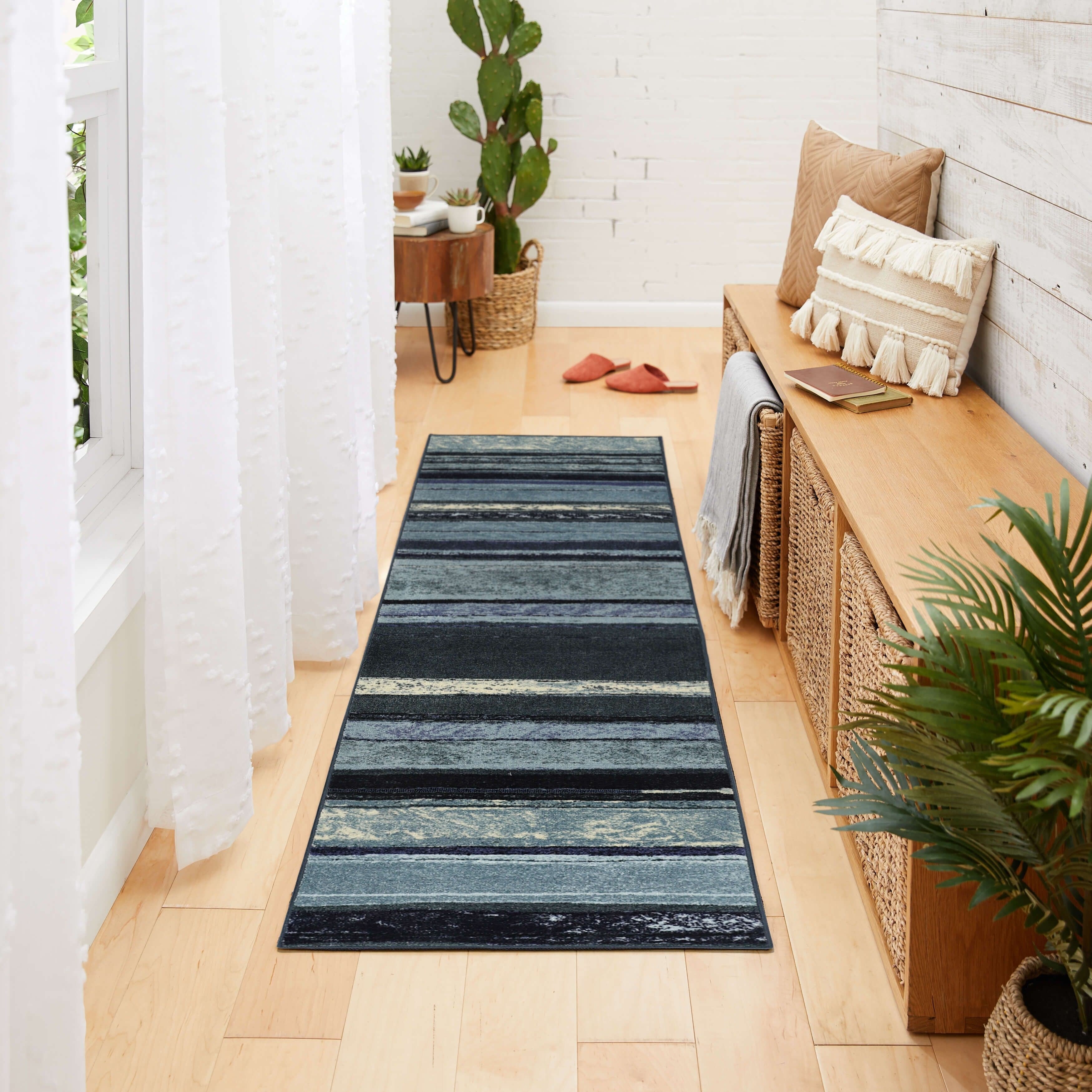 Tapis bohème rayé multicolore Sultan Nomad Curated