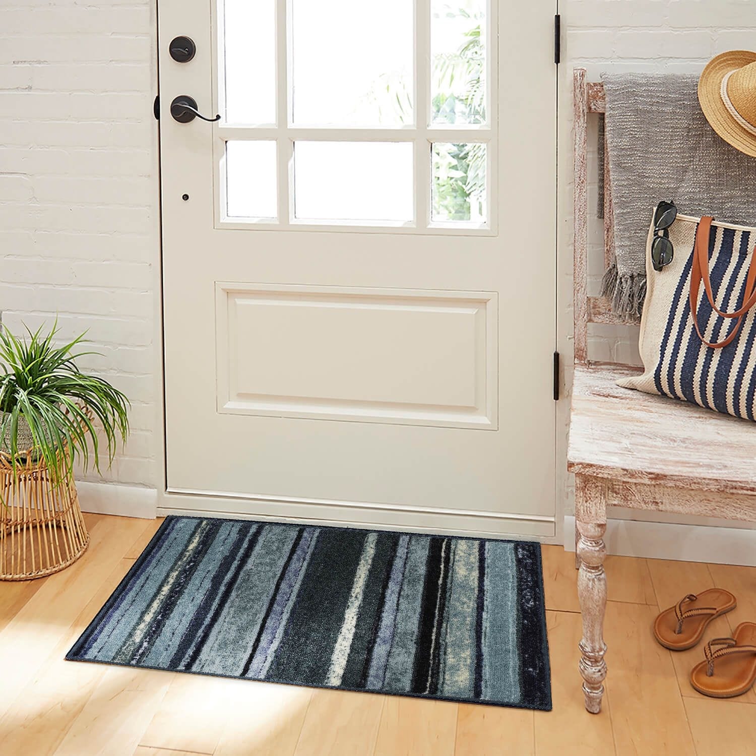 Tapis bohème rayé multicolore Sultan Nomad Curated