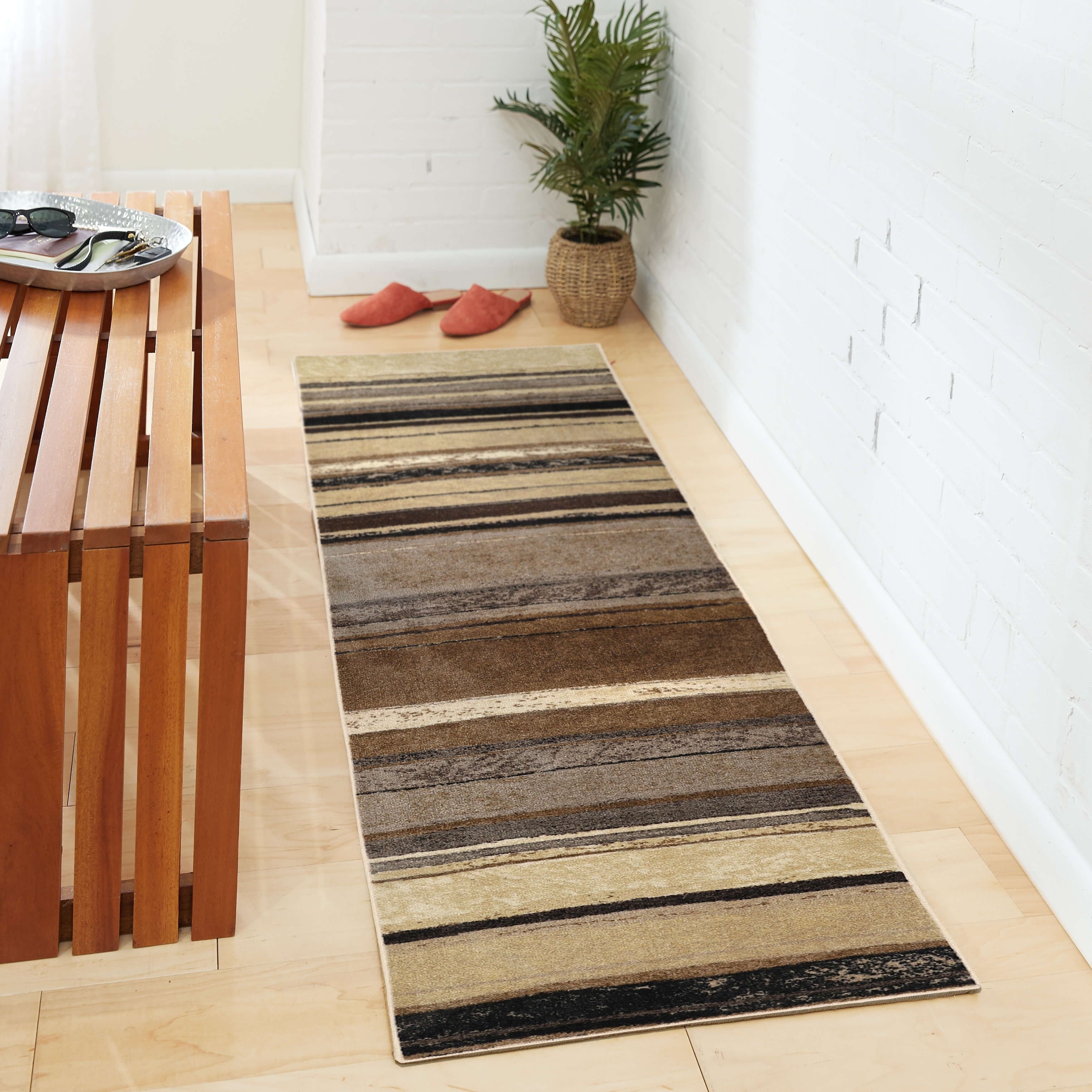 Tapis bohème rayé multicolore Sultan Nomad Curated