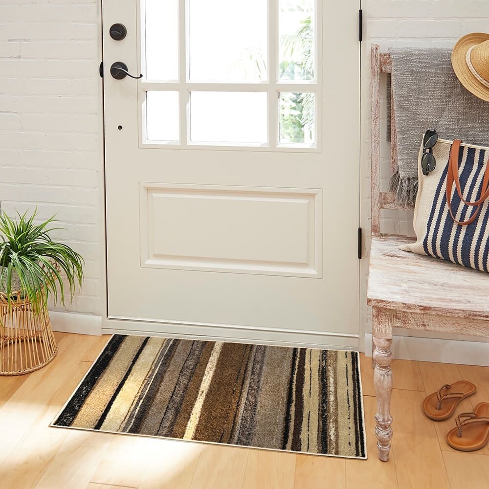Tapis bohème rayé multicolore Sultan Nomad Curated