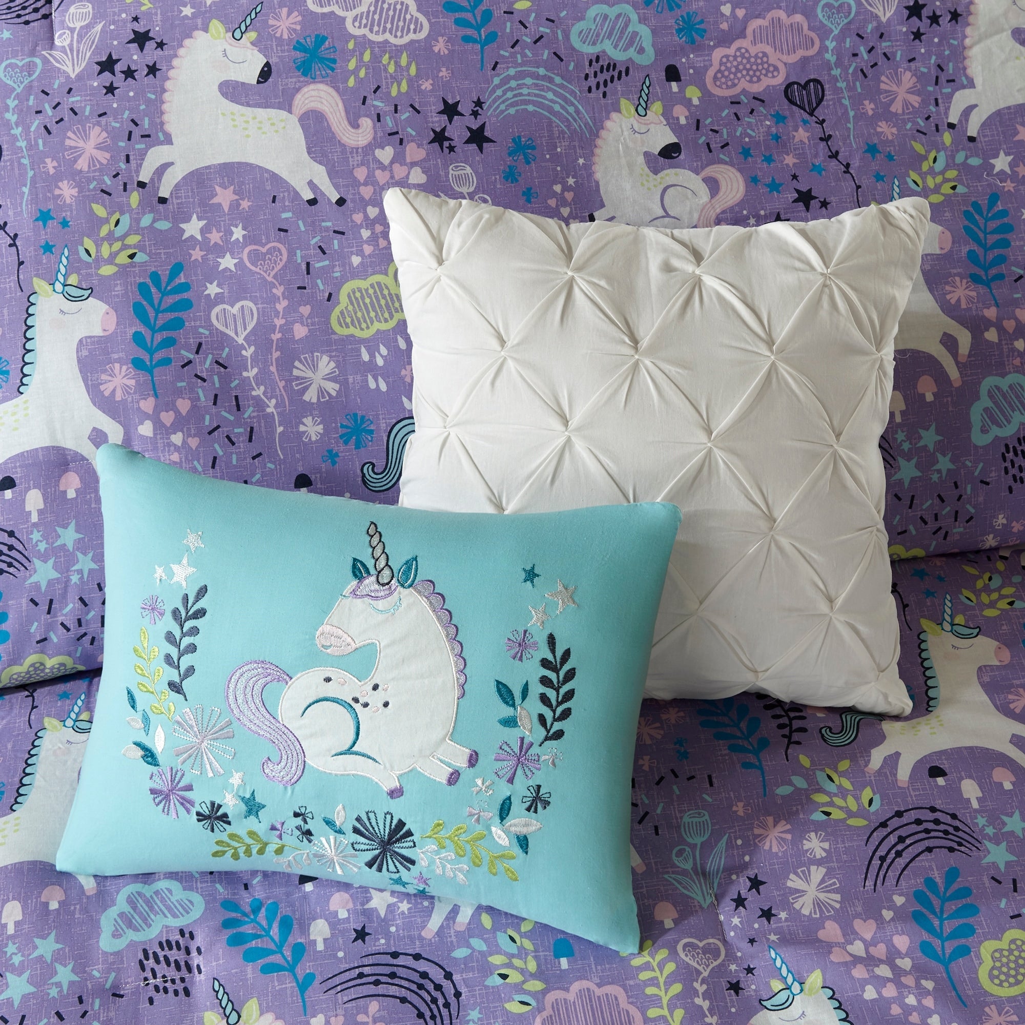 Parure de lit en coton Ella Unicorn pour enfants au design intelligent