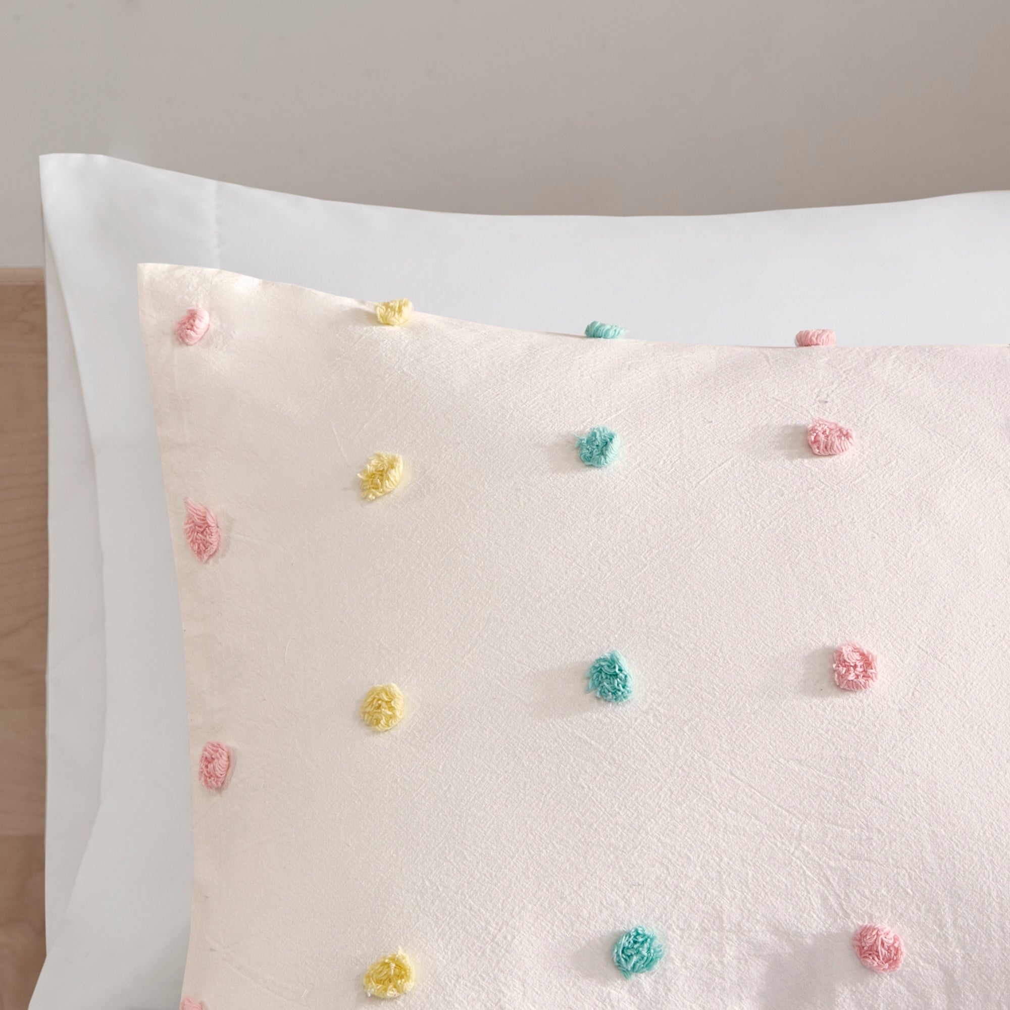 Parure de couette Ensley en coton jacquard à pompons par Intelligent Design Kids