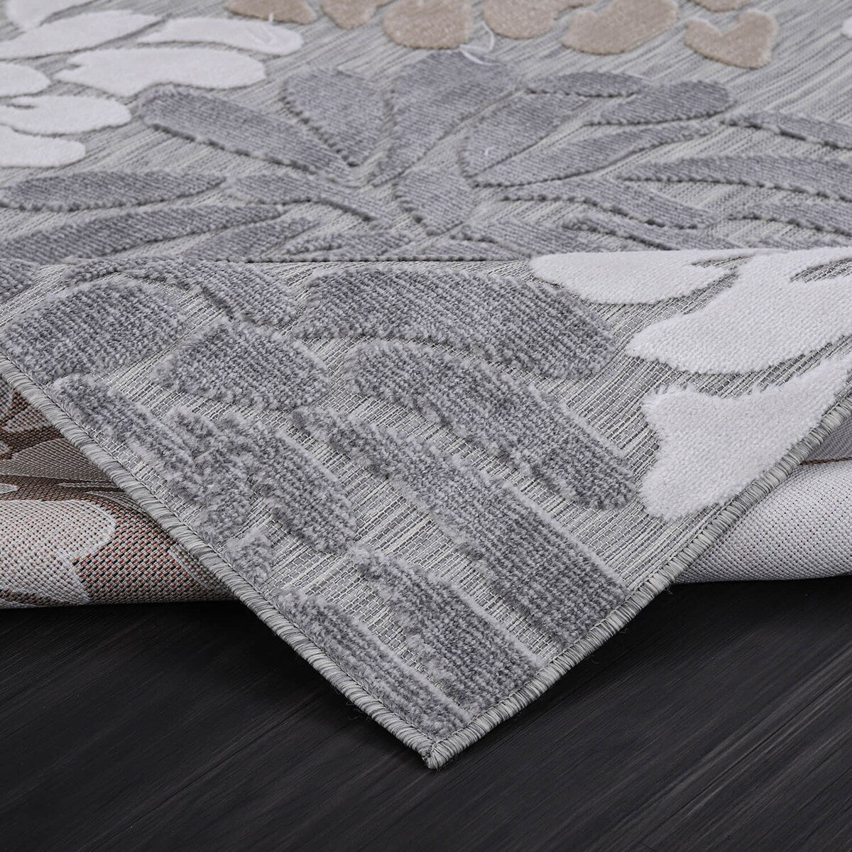 Tapis d'intérieur et d'extérieur à motif floral VILLADECOR, à poils courts et longs, pour terrasse