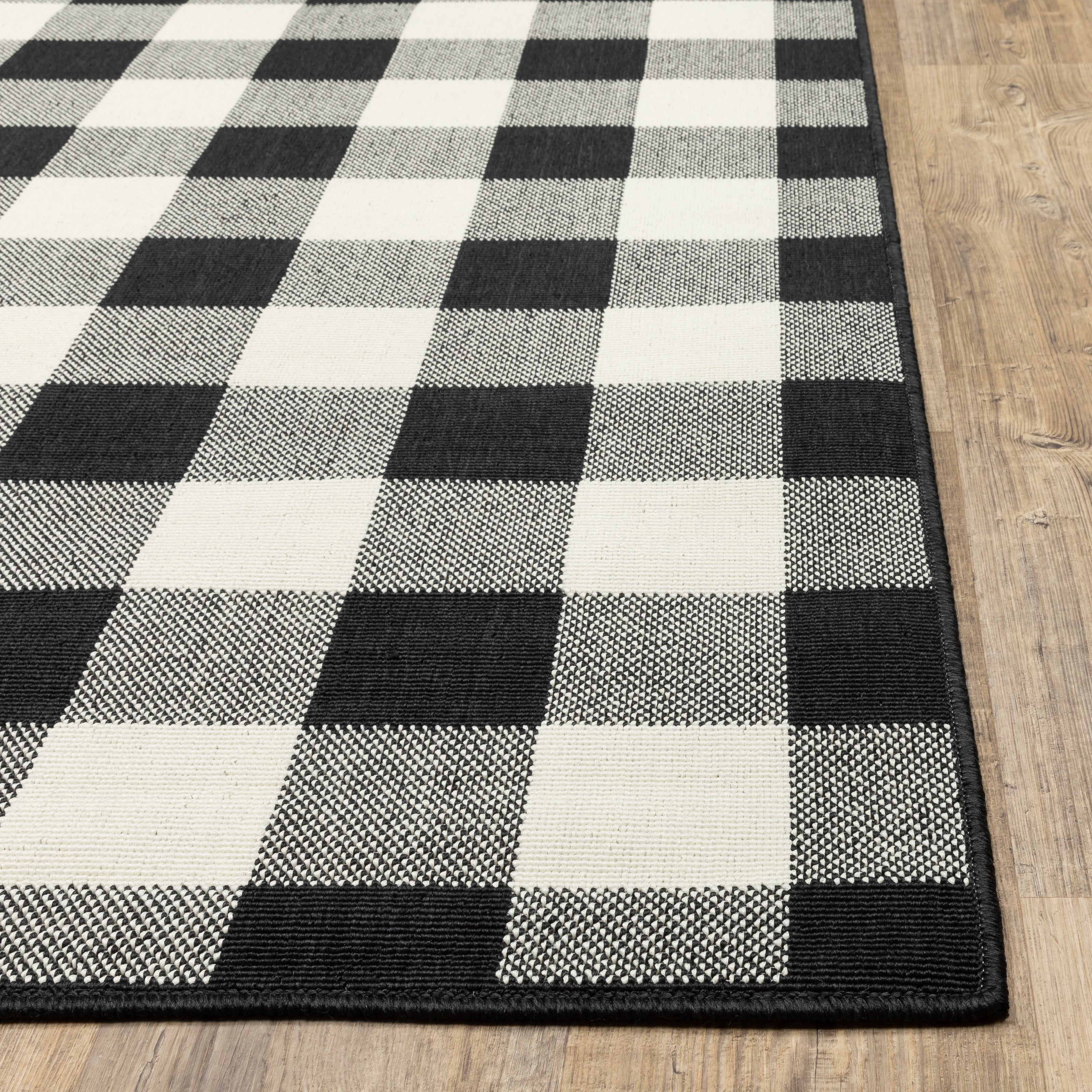 Tapis d'intérieur/extérieur à carreaux vichy de Malte de Vista Home