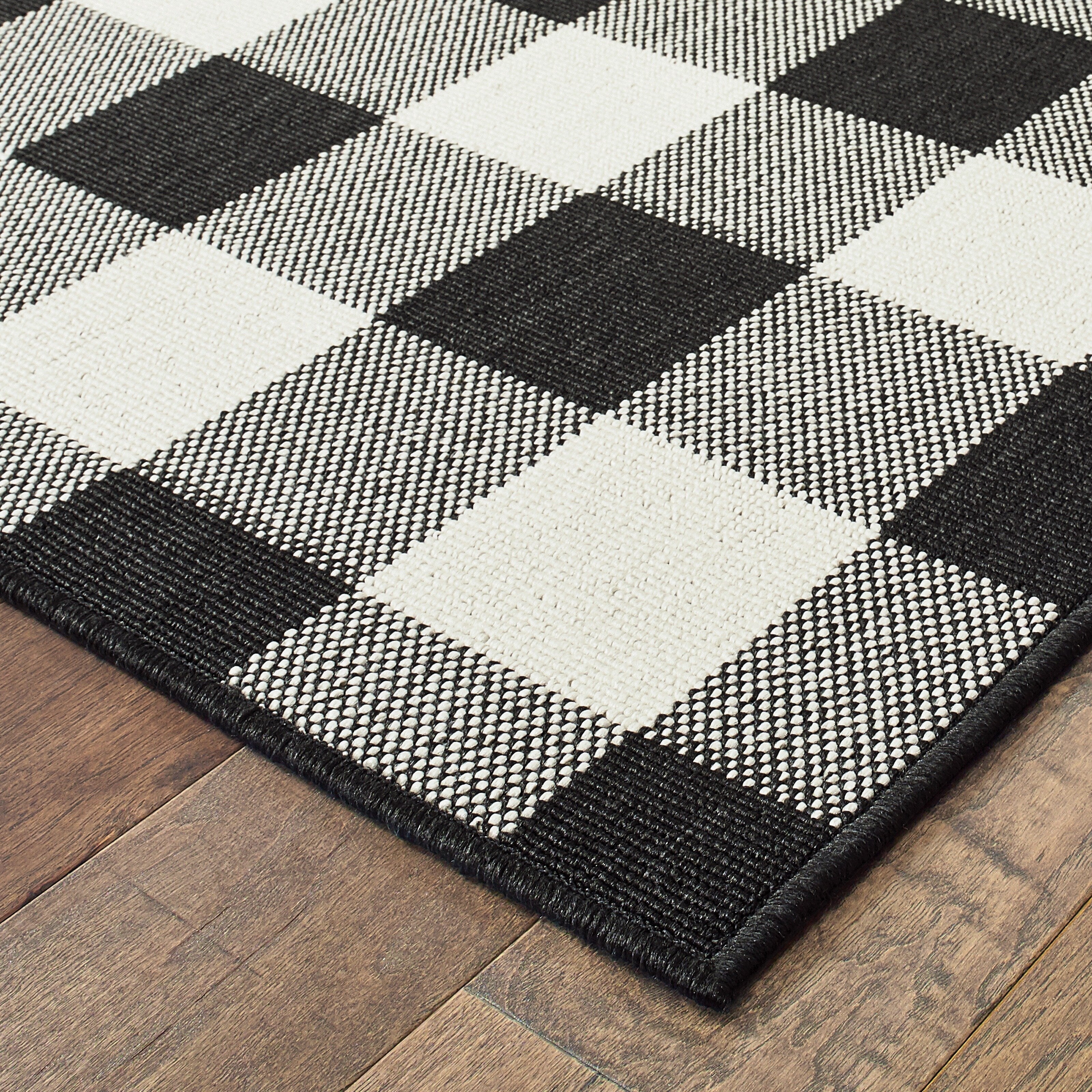 Tapis d'intérieur/extérieur à carreaux vichy de Malte de Vista Home
