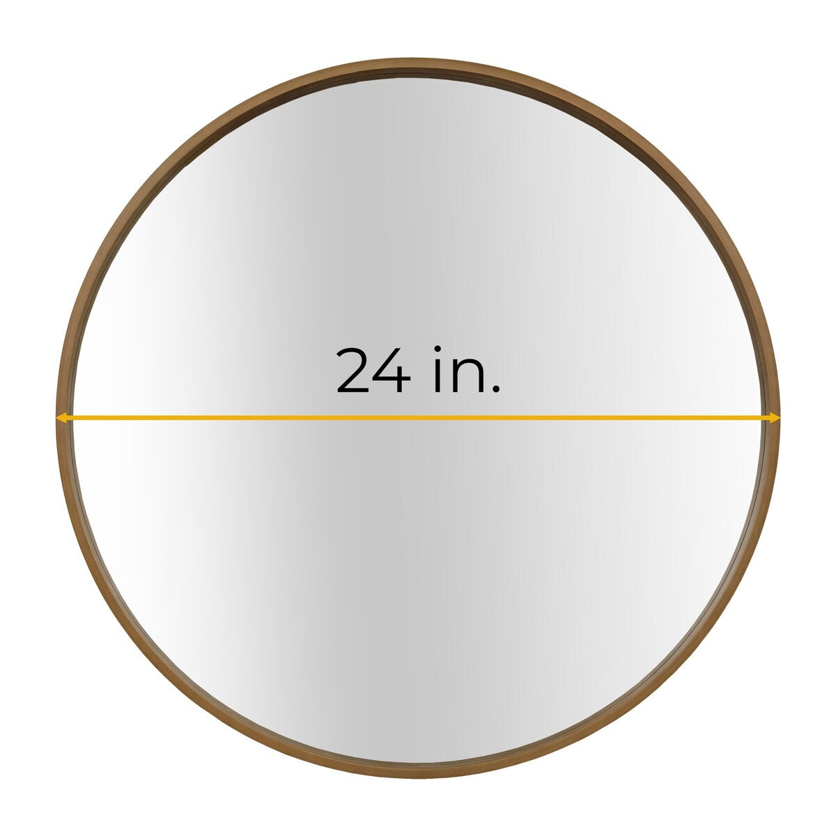 Miroir mural rond classique de style ferme avec cadre en bois