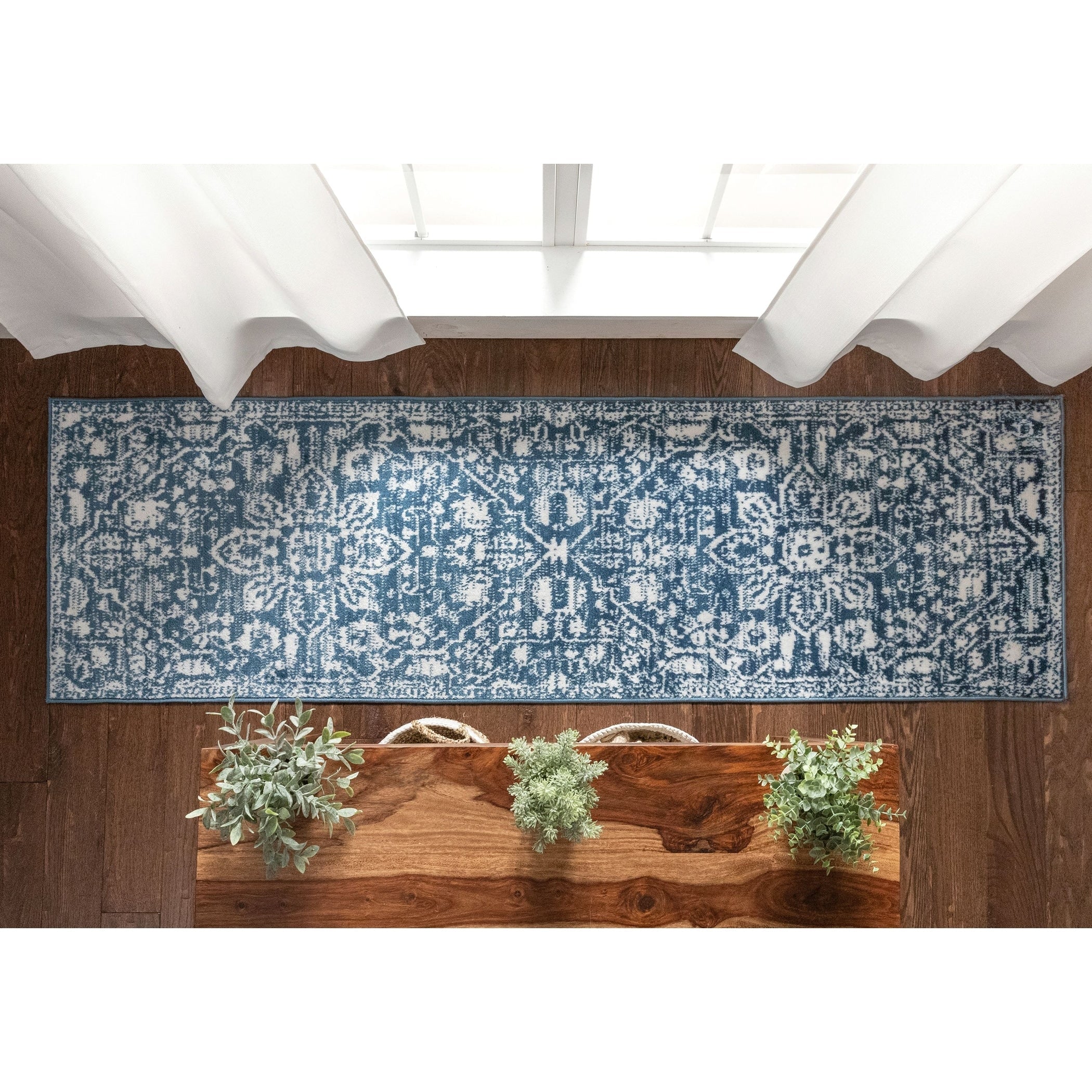 Tapis oriental bohème vintage à motif floral bien tissé Dazzle Disa