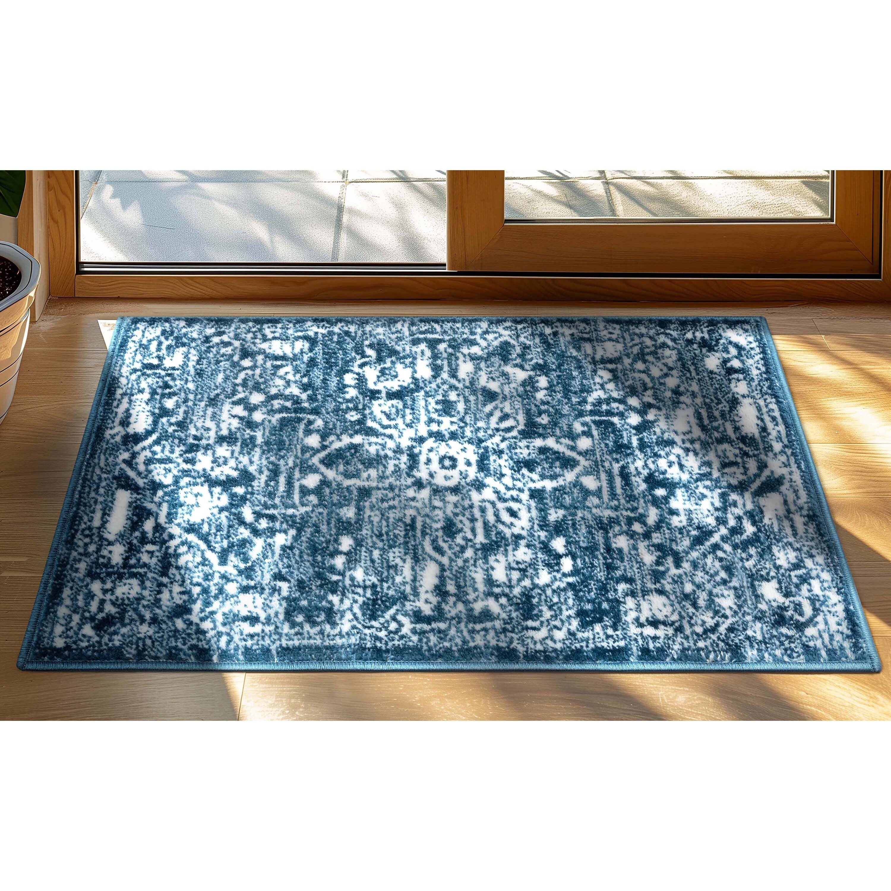 Tapis oriental bohème vintage à motif floral bien tissé Dazzle Disa