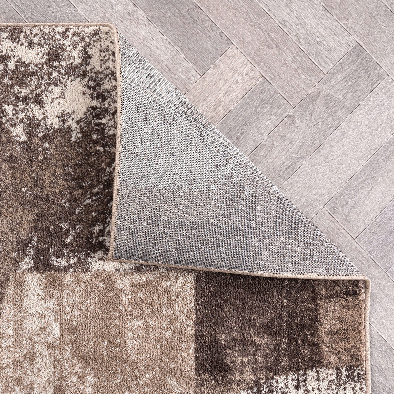 Tapis circulaire abstrait en polypropylène fabriqué à la machine, World Rug Gallery