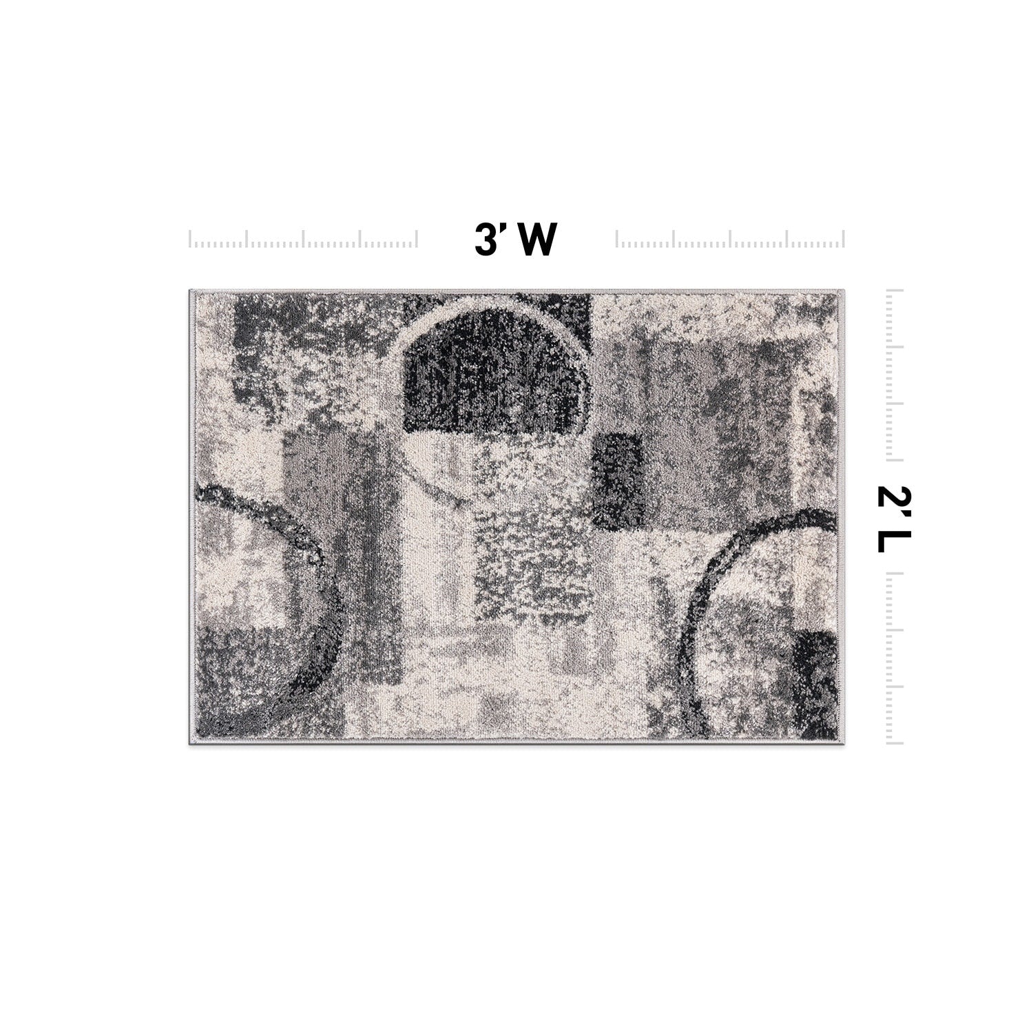 Tapis circulaire abstrait en polypropylène fabriqué à la machine, World Rug Gallery