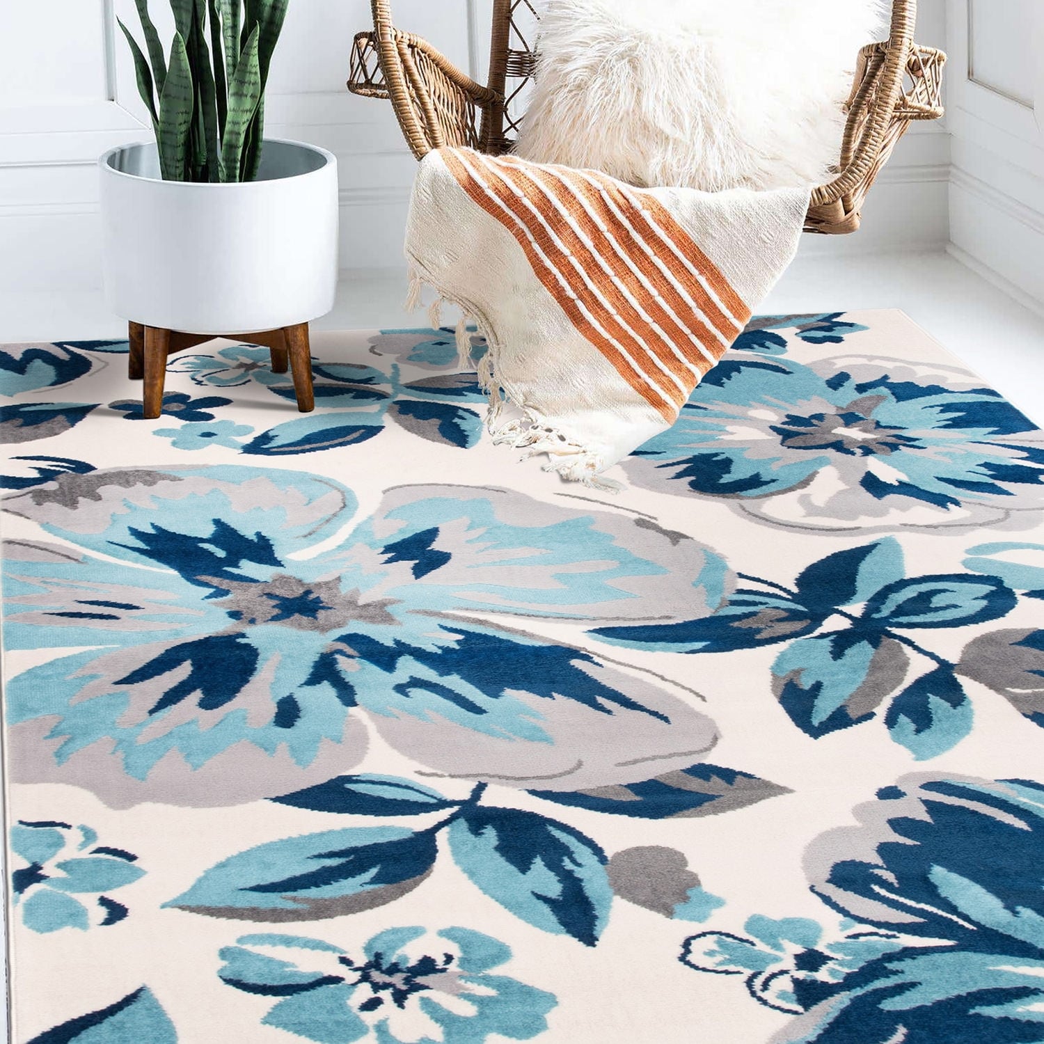 Tapis à motif floral moderne World Rug Gallery