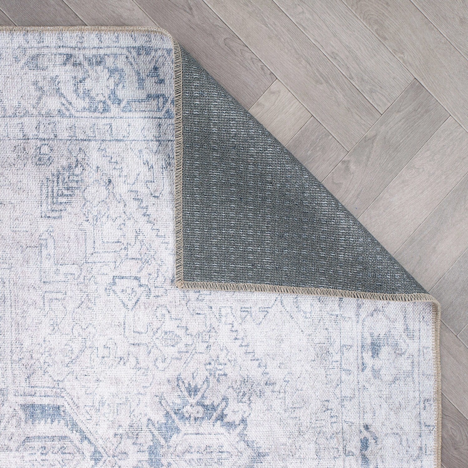 Tapis antidérapant lavable en machine à motif médaillon bohème vintage World Rug Gallery