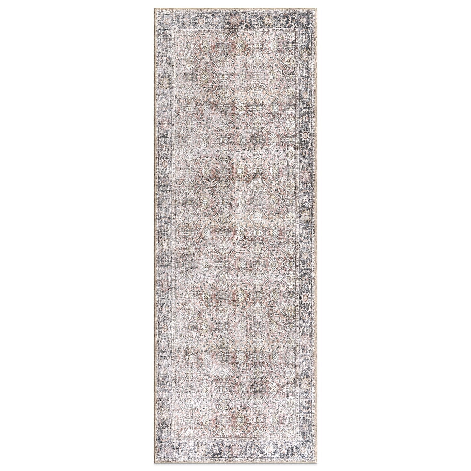 Tapis antidérapant lavable en machine, style vintage, World Rug Gallery