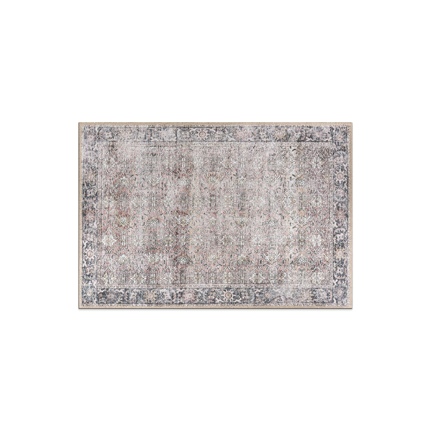 Tapis antidérapant lavable en machine, style vintage, World Rug Gallery